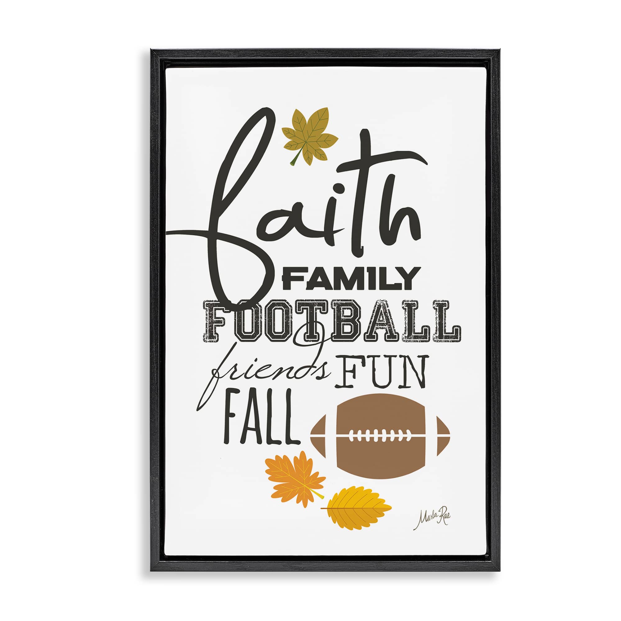 Stupell Industries Faith Family Football Floater Framed Art