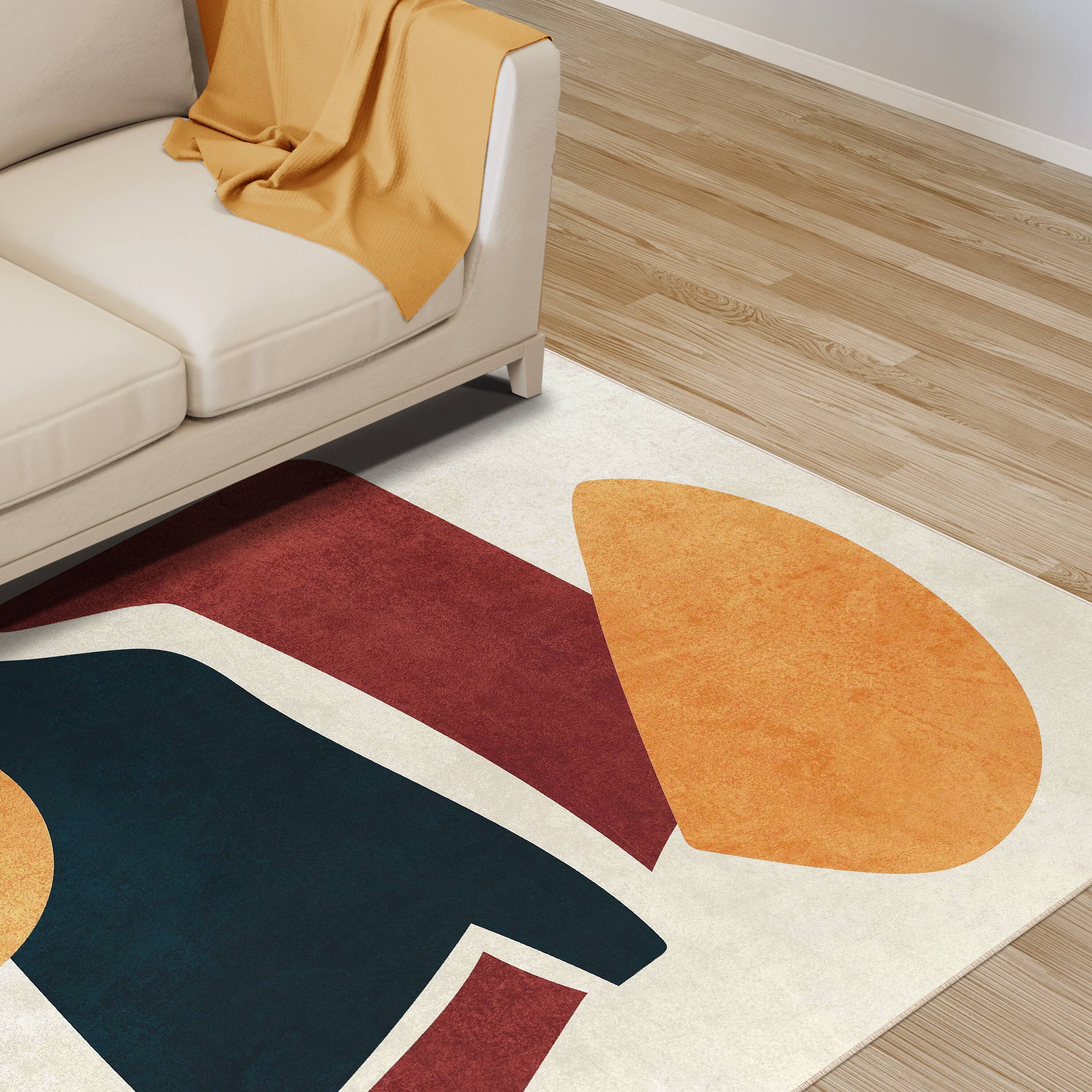 Empire Art Direct 5ft x 7.5ft Earth Tone I Tapis D'Art Washable Geometric Area Rug