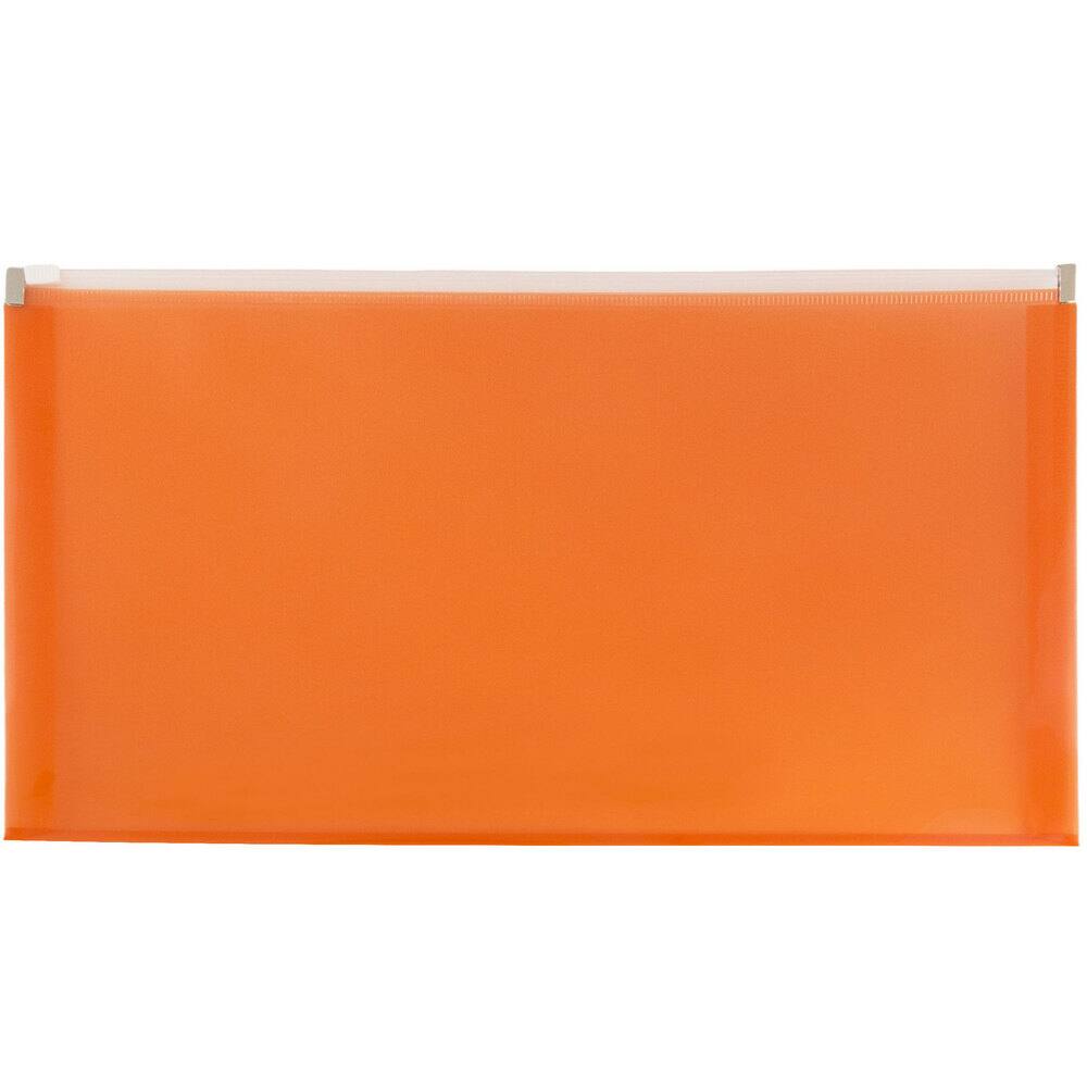 JAM Paper 5" x 10" Plastic Zip Closure Envelopes