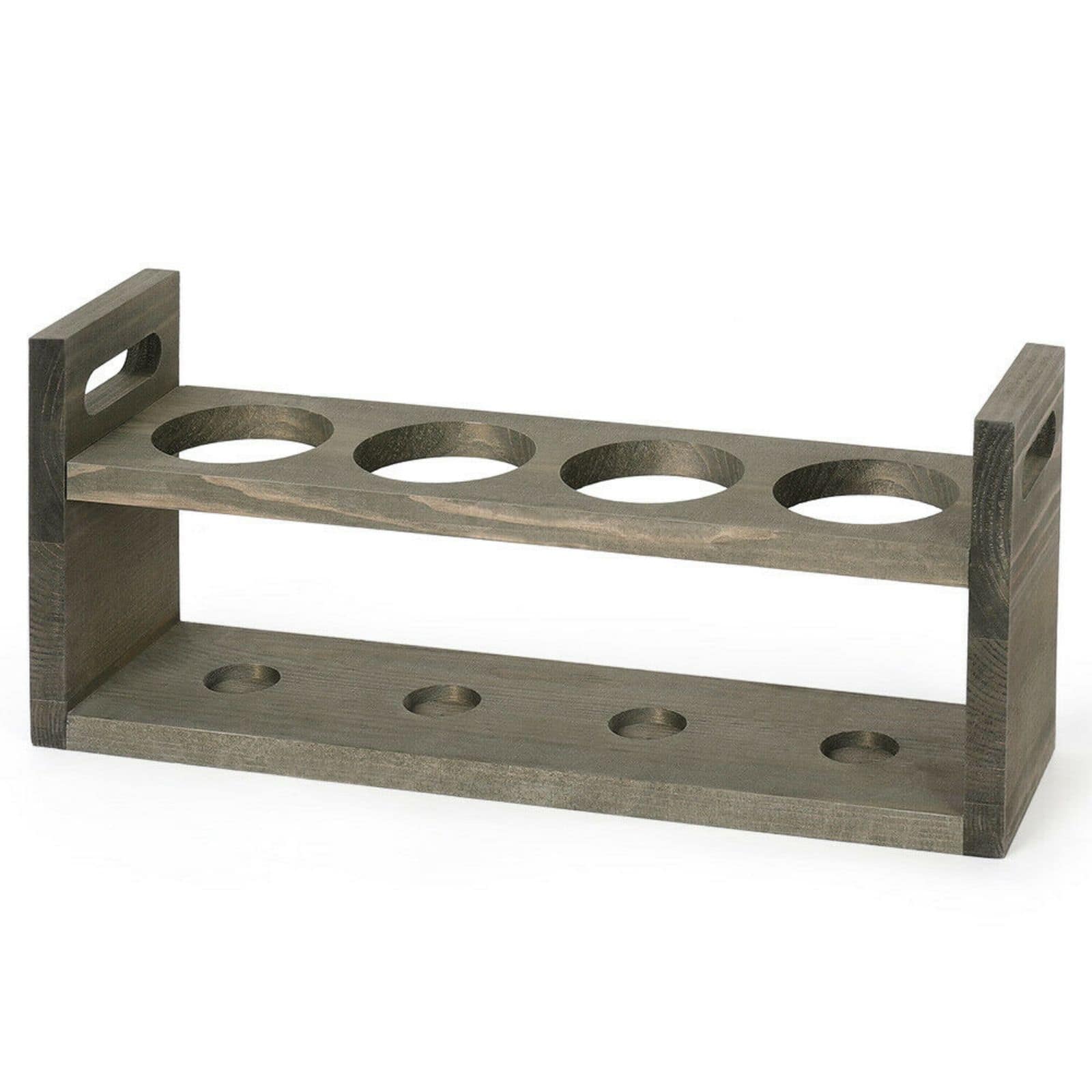 NEX™ 16" Olive Green 4-Bottle Countertop Wood Wine Rack