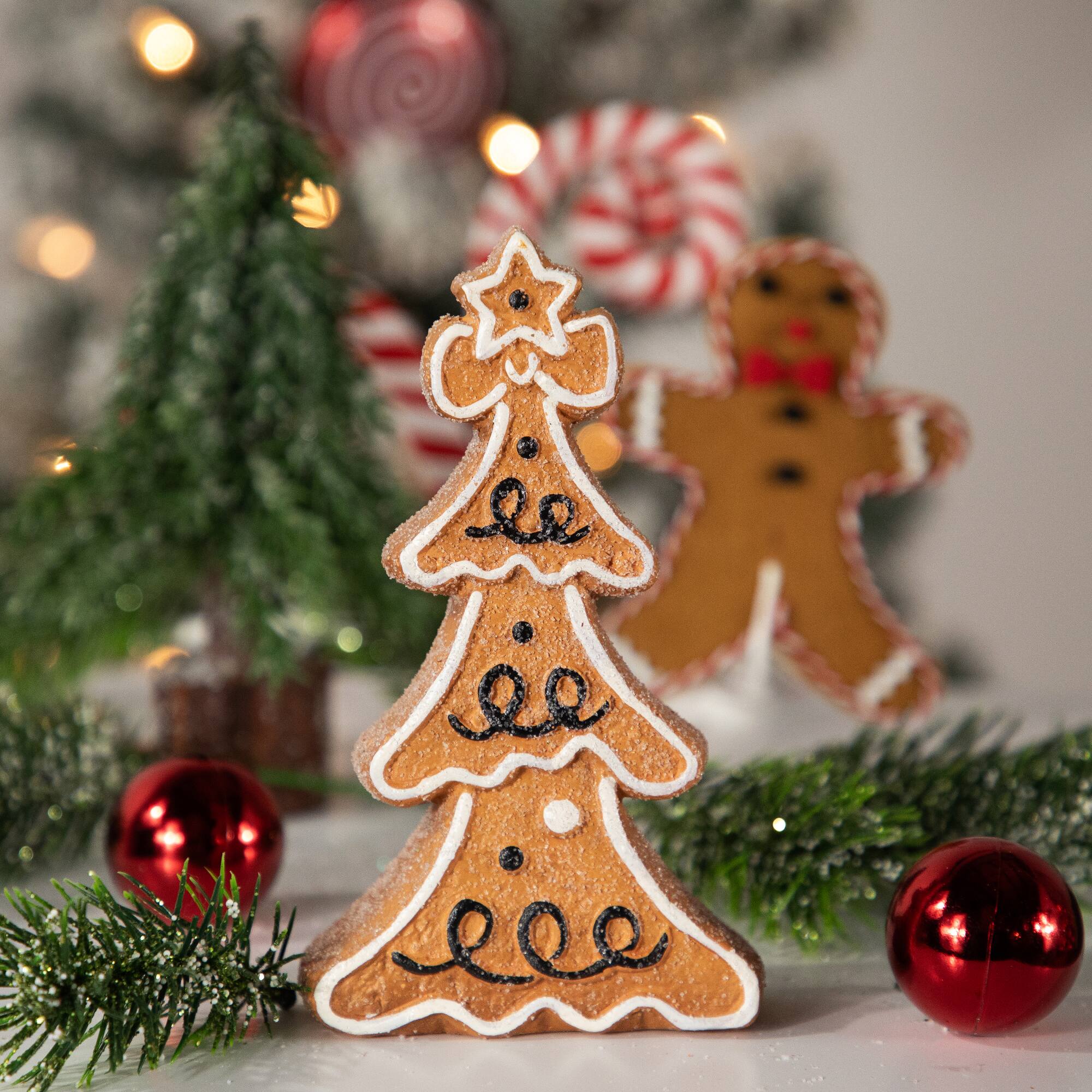 Northlight 6.25" Frosted Gingerbread Christmas Tree Figurine