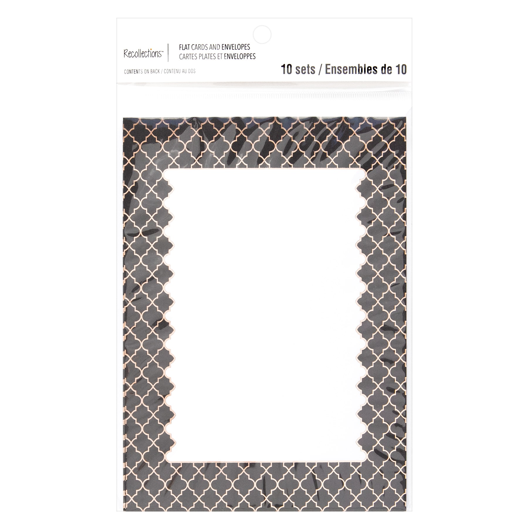 Gold Geometric Flat Cards & Envelopes by Recollections™, 5" x 7"
