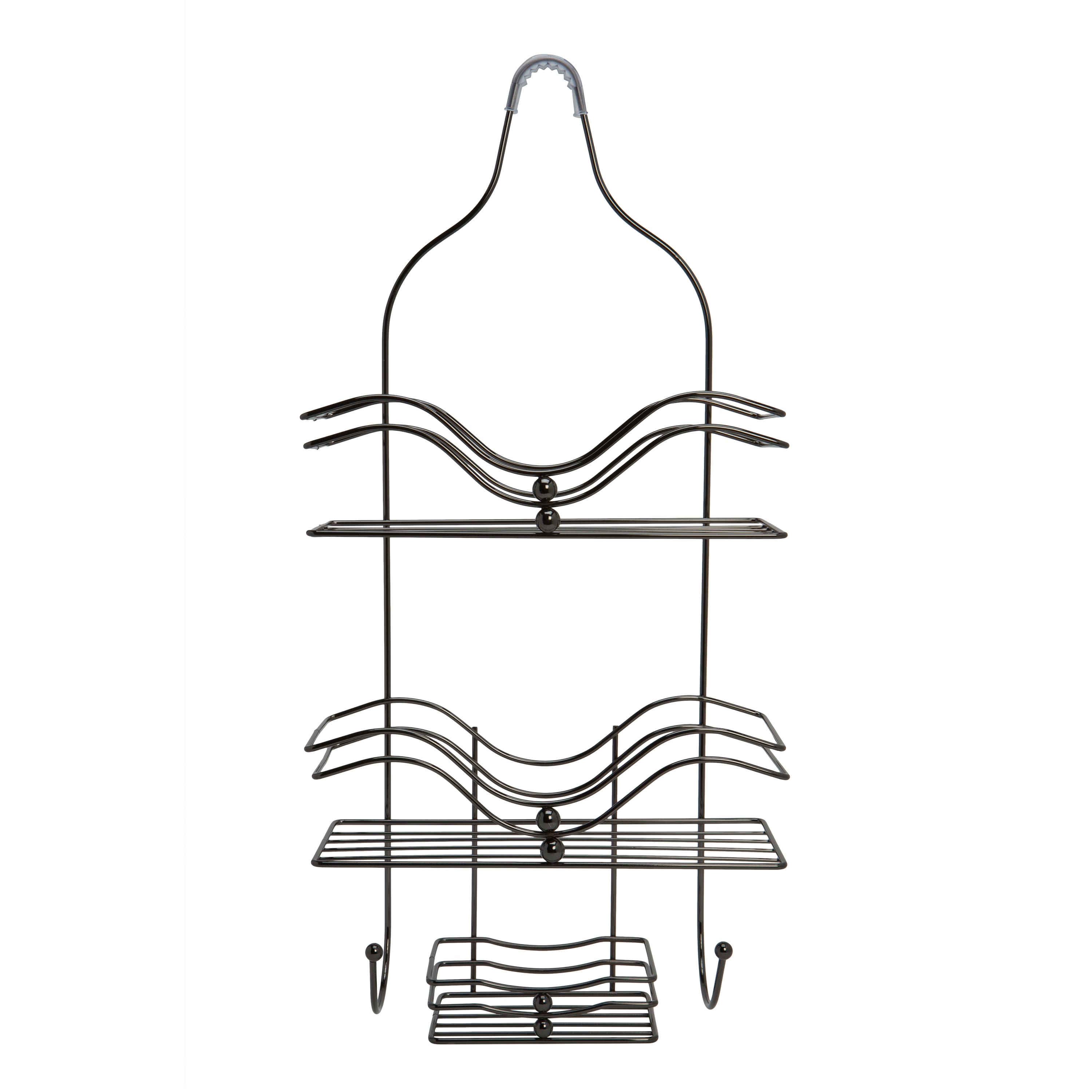 Bath Bliss Ocean Design Black Onyx Shower Caddy