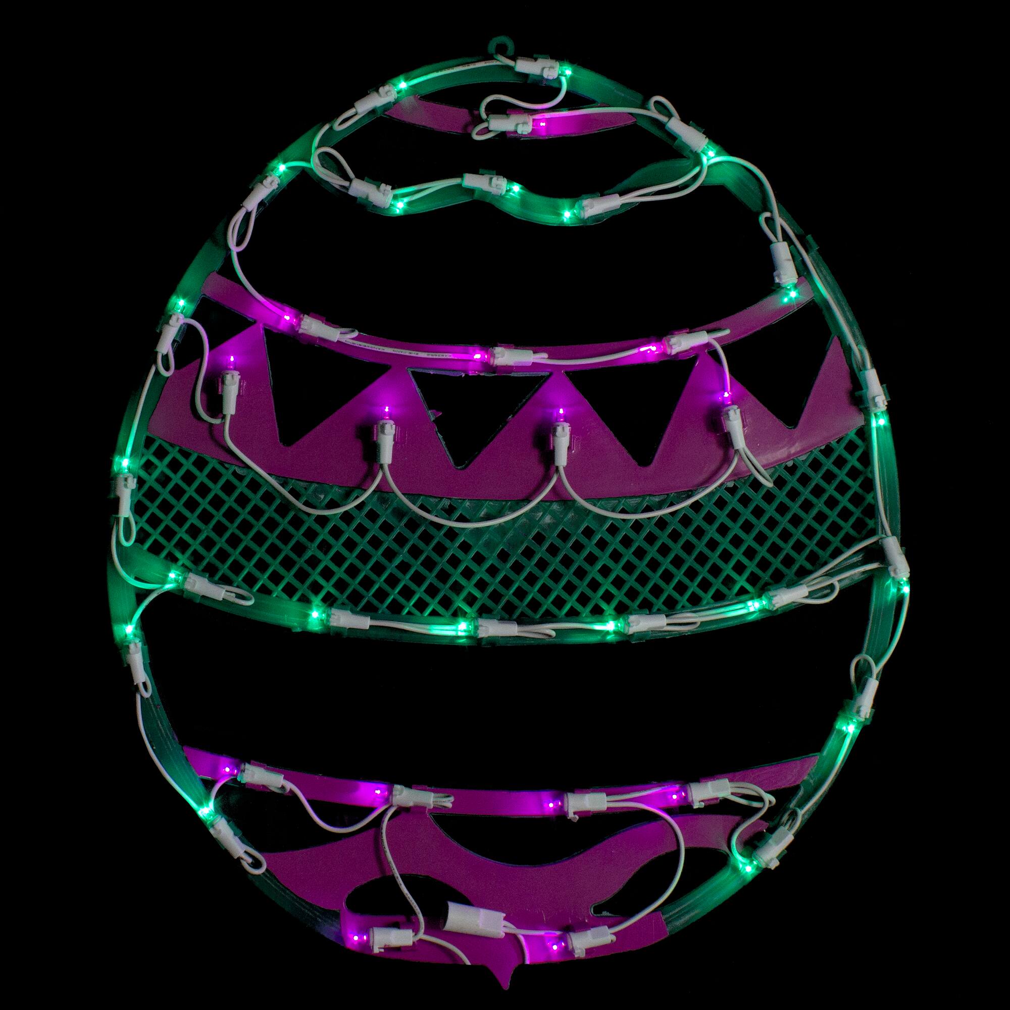 17" Pastel Lighted Easter Egg Spring Window Silhouette