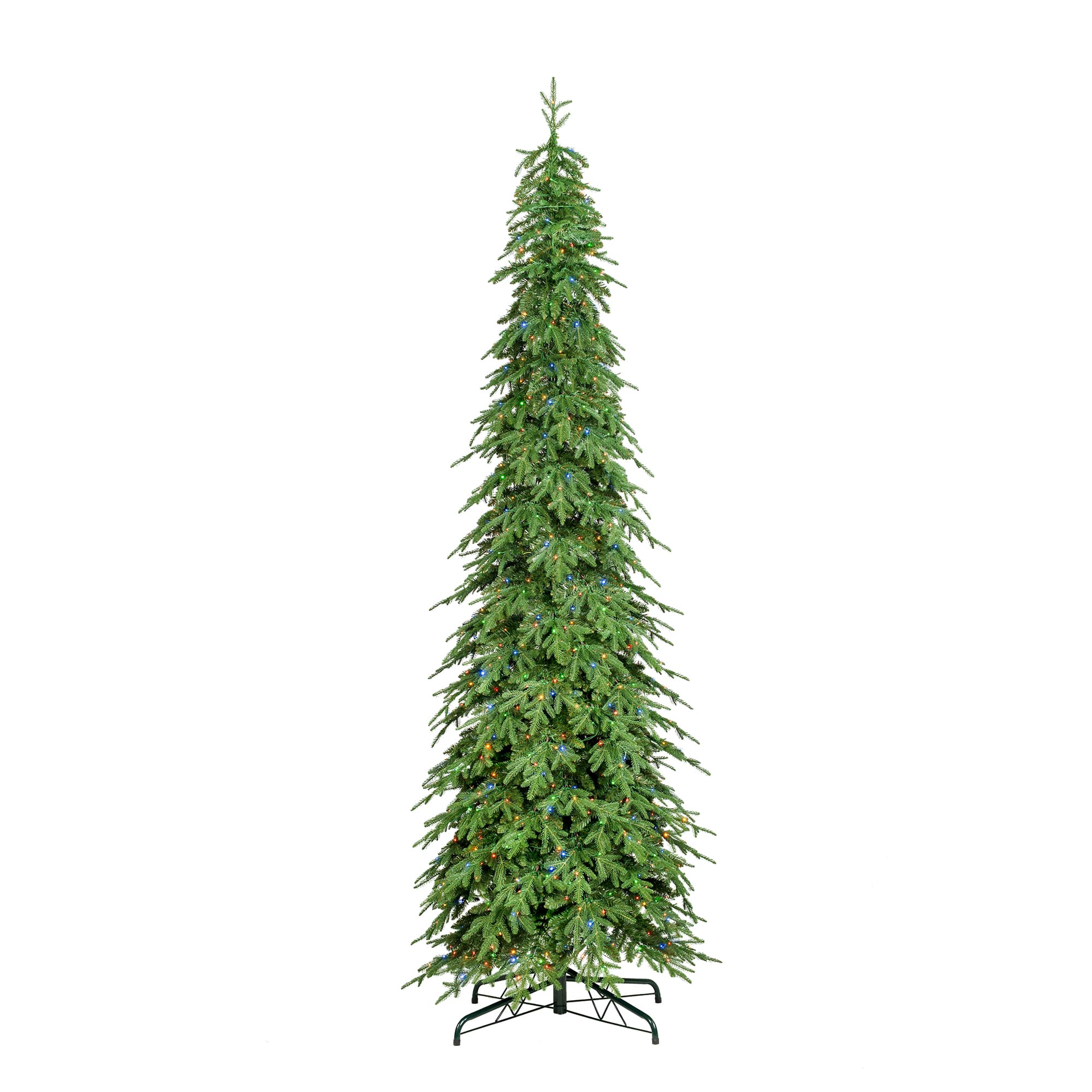 Glitzhome® 11Ft Pre-Lit Pencil Spruce Artificial Christmas Tree, Warm White & Multicolor Lights & Remote | 11 ft | Michaels®