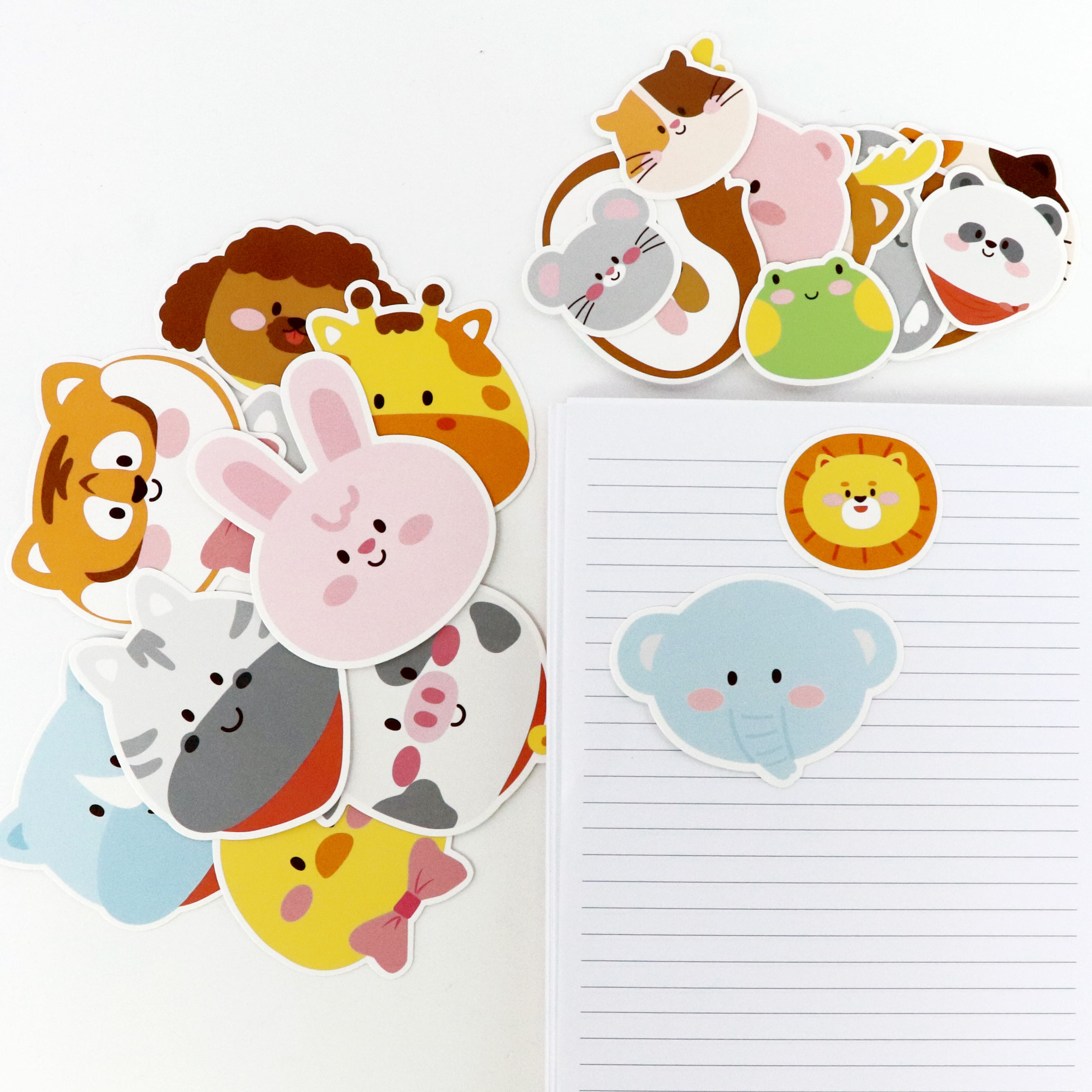 Kawaii Animal Face Die Cut Stickers by Recollections™