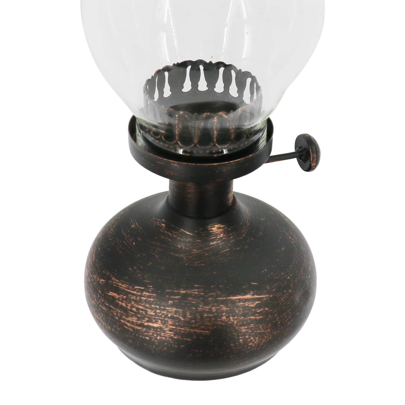 10.75" Antique Gold Iron & Glass Tealight Holder by Ashland®