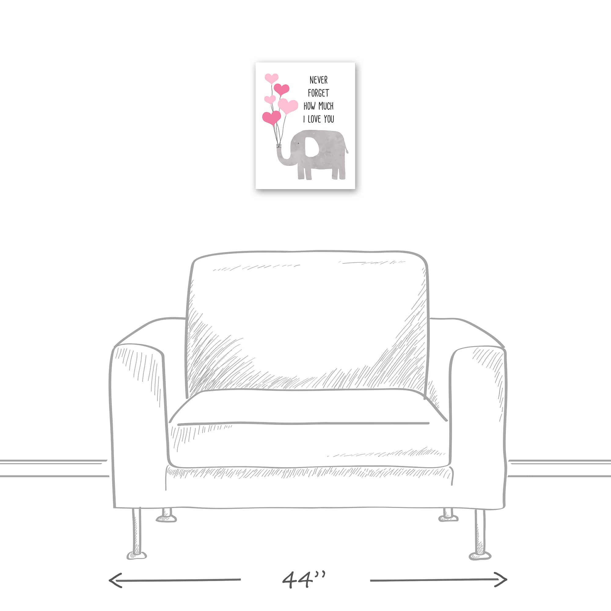 Never Forget How Much I Love You Canvas Wall Art