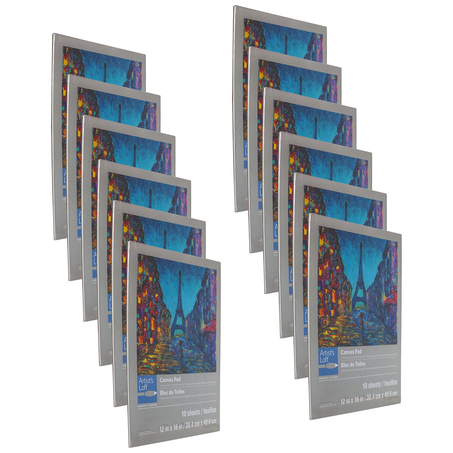 Michaels, 12 Pack: Canvas Pad by Artist's Loft™ Necessities™, 12" x 16" – Category: Bulk Canvas