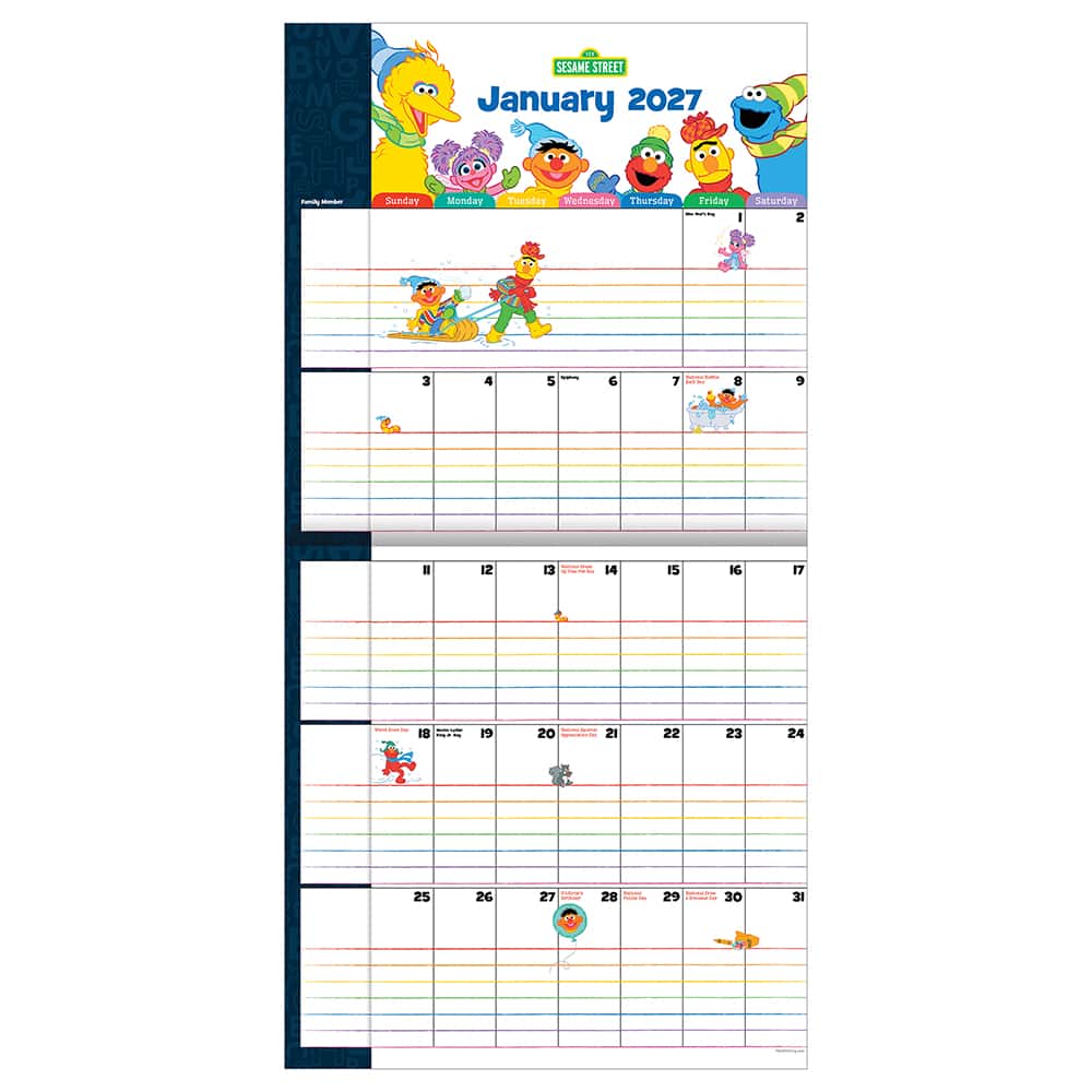 2027 Sesame Street Planning Wall Calendar