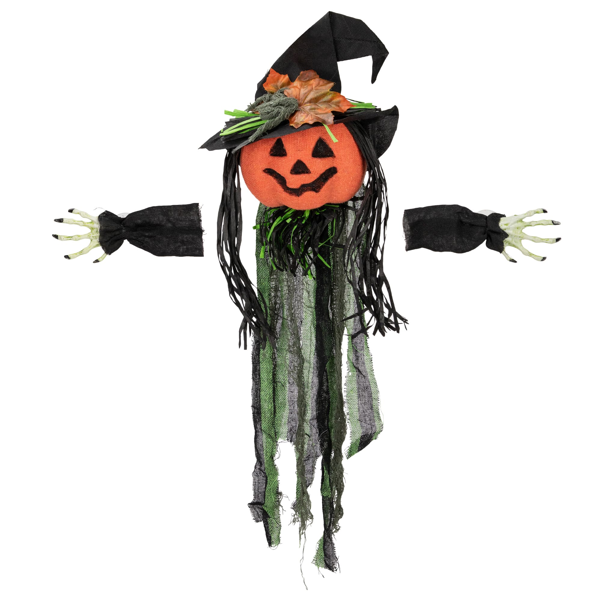 Creepy Jack-O-Lantern 3D Halloween Window Decoration