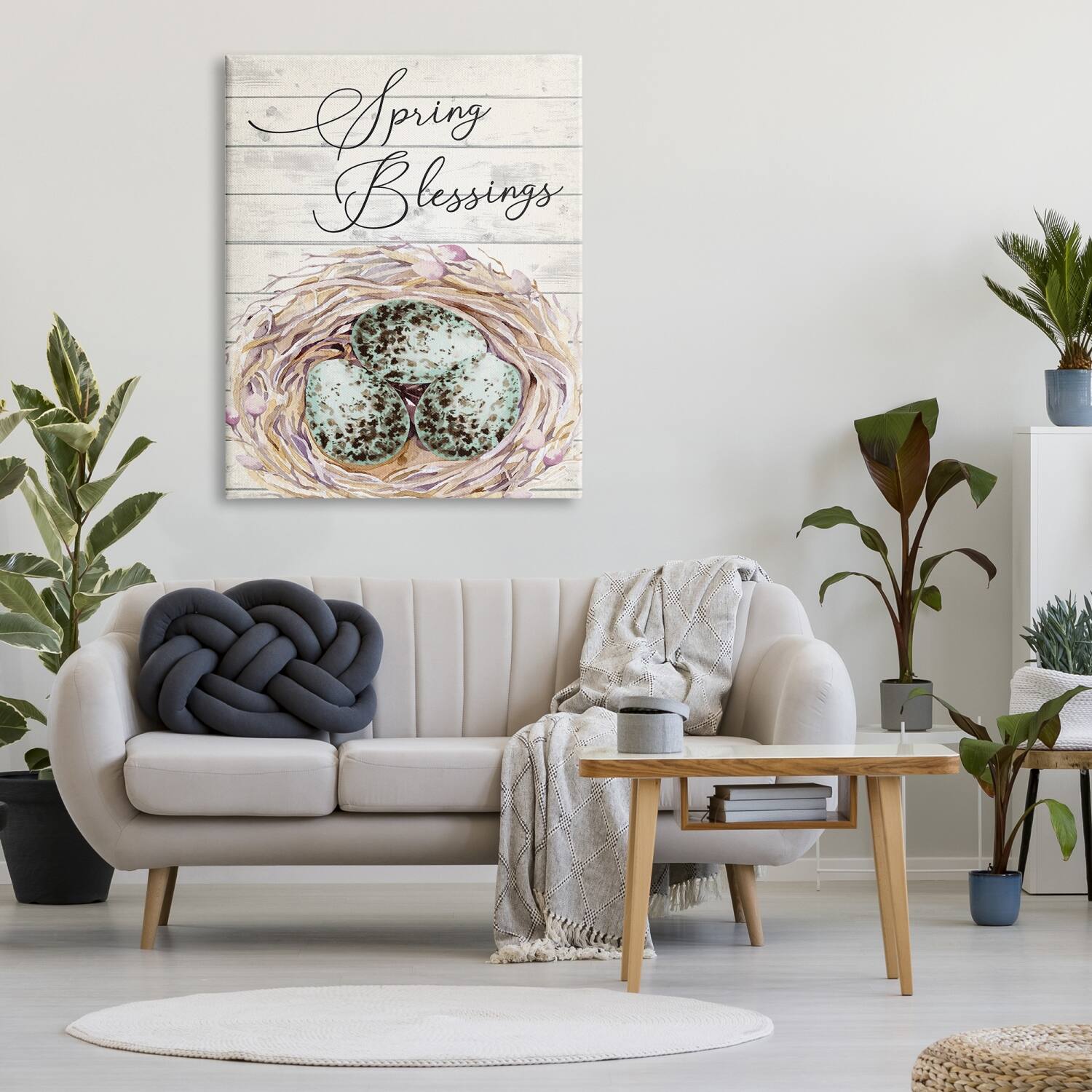 Stupell Industries Spring Blessings Bird Nest Nature Canvas Wall Art