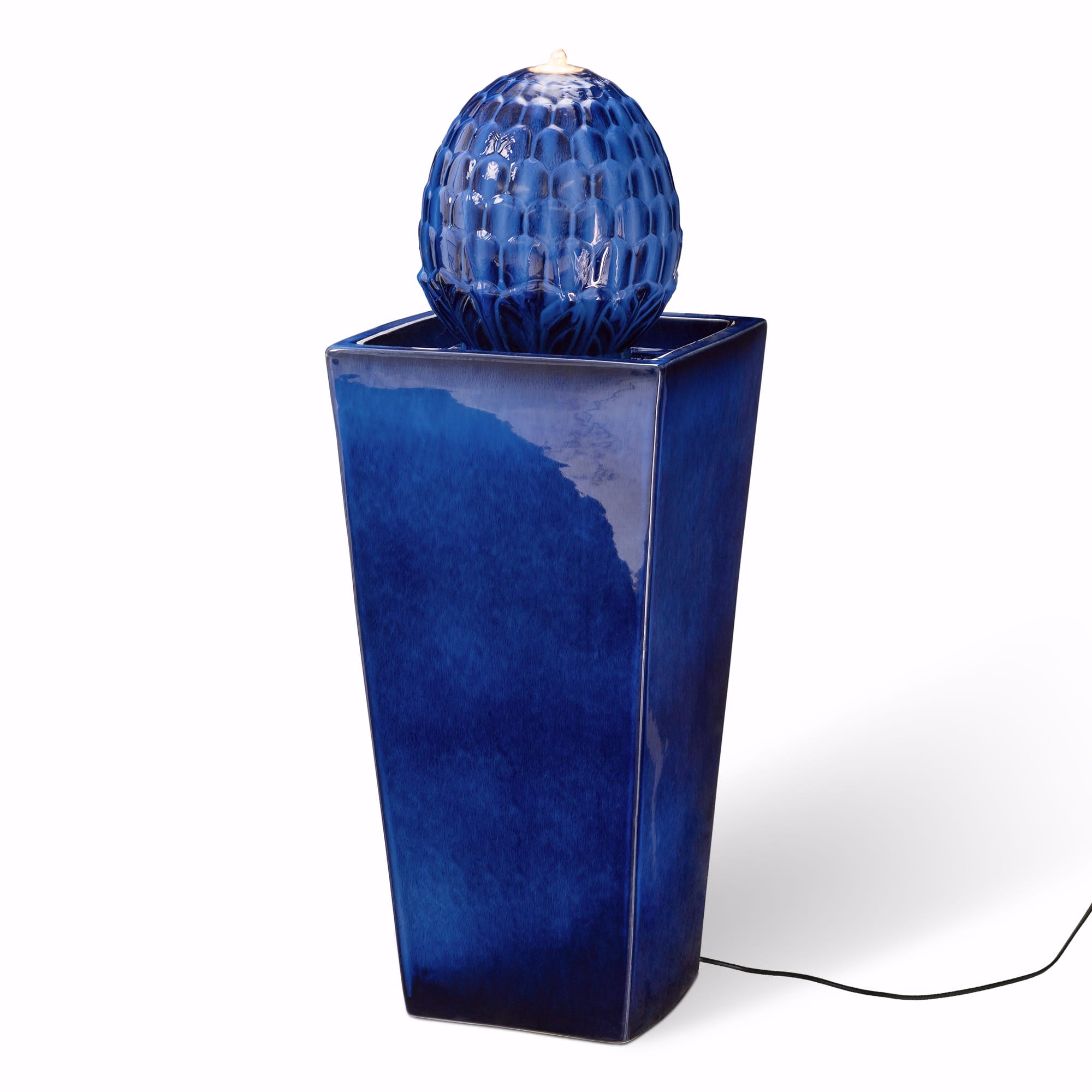 Glitzhome® 36" LED Artichoke Pedestal Ceramic Fountain