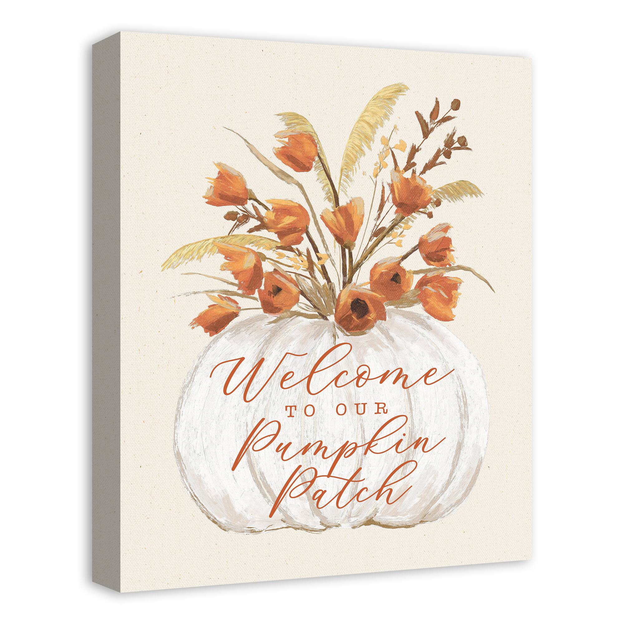 Welcome Pumpkin Patch Canvas Wall Art