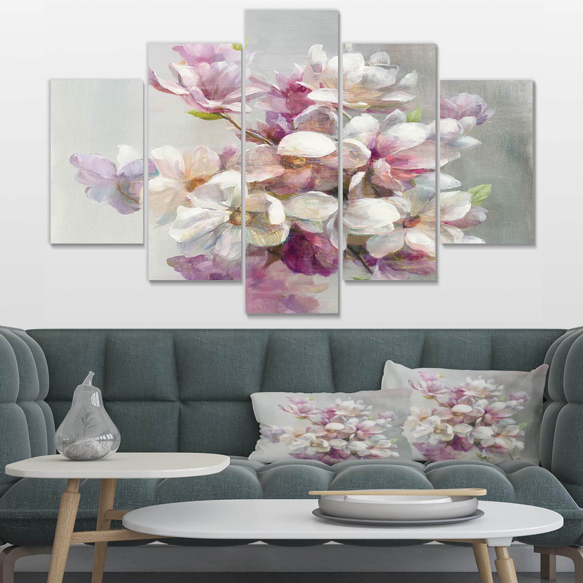 Designart - Pink Magnolia Flowers
