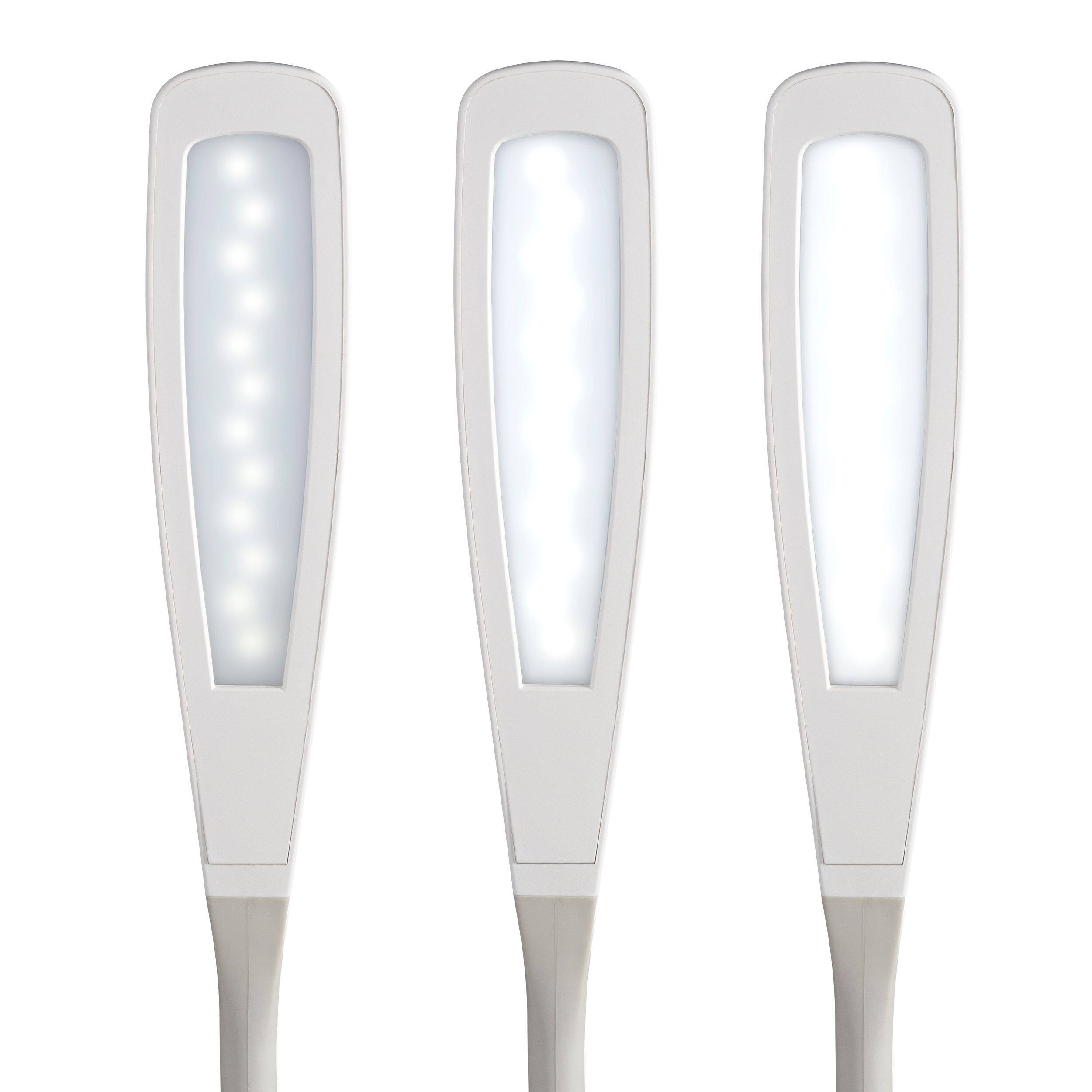 OttLite Wellness Series 26.25" White LED Desk Lamp with Charging Station
