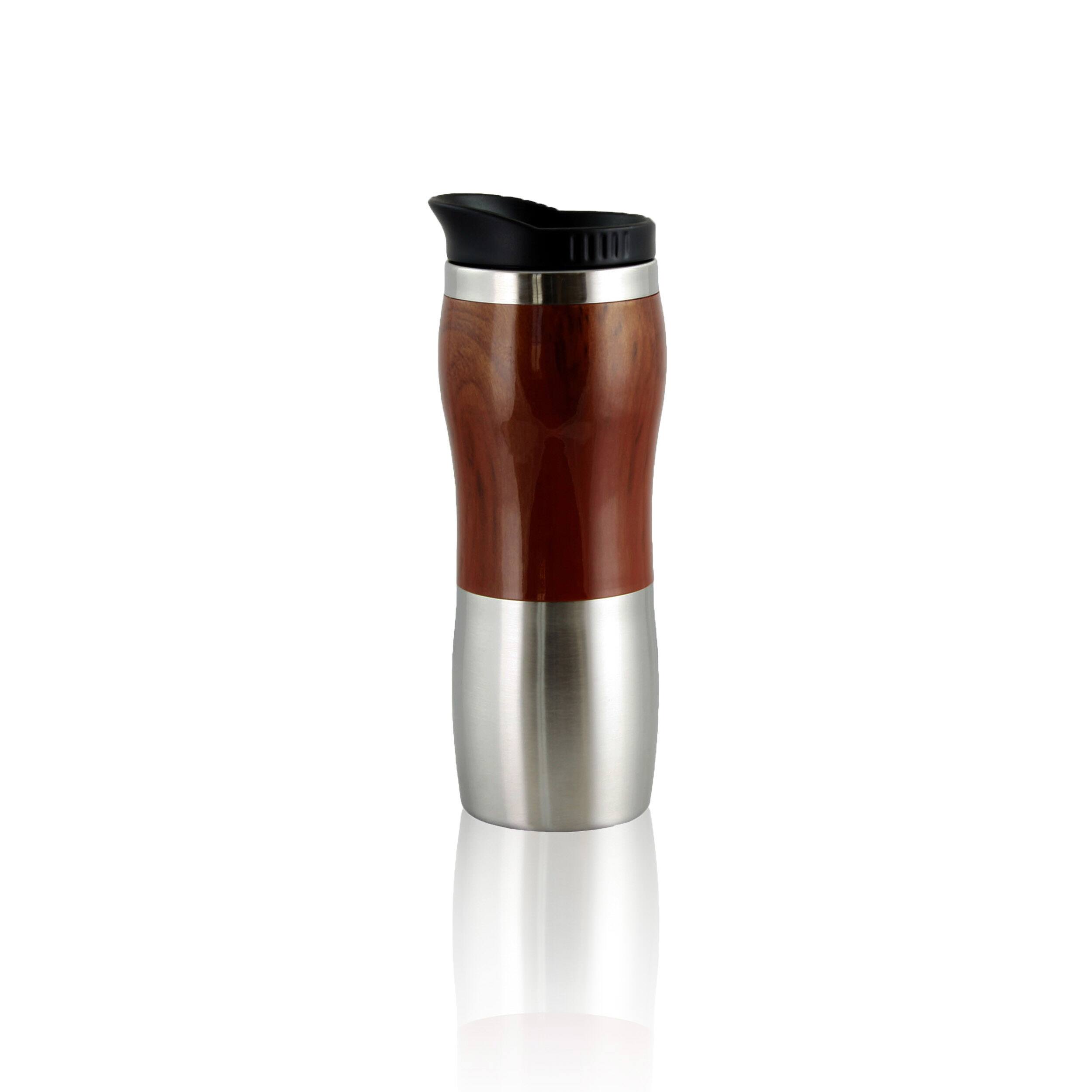 Gibson Home® Monaco Cafe 15oz. Stainless Steel Thermal Insulated Travel Mug Cup with Lid