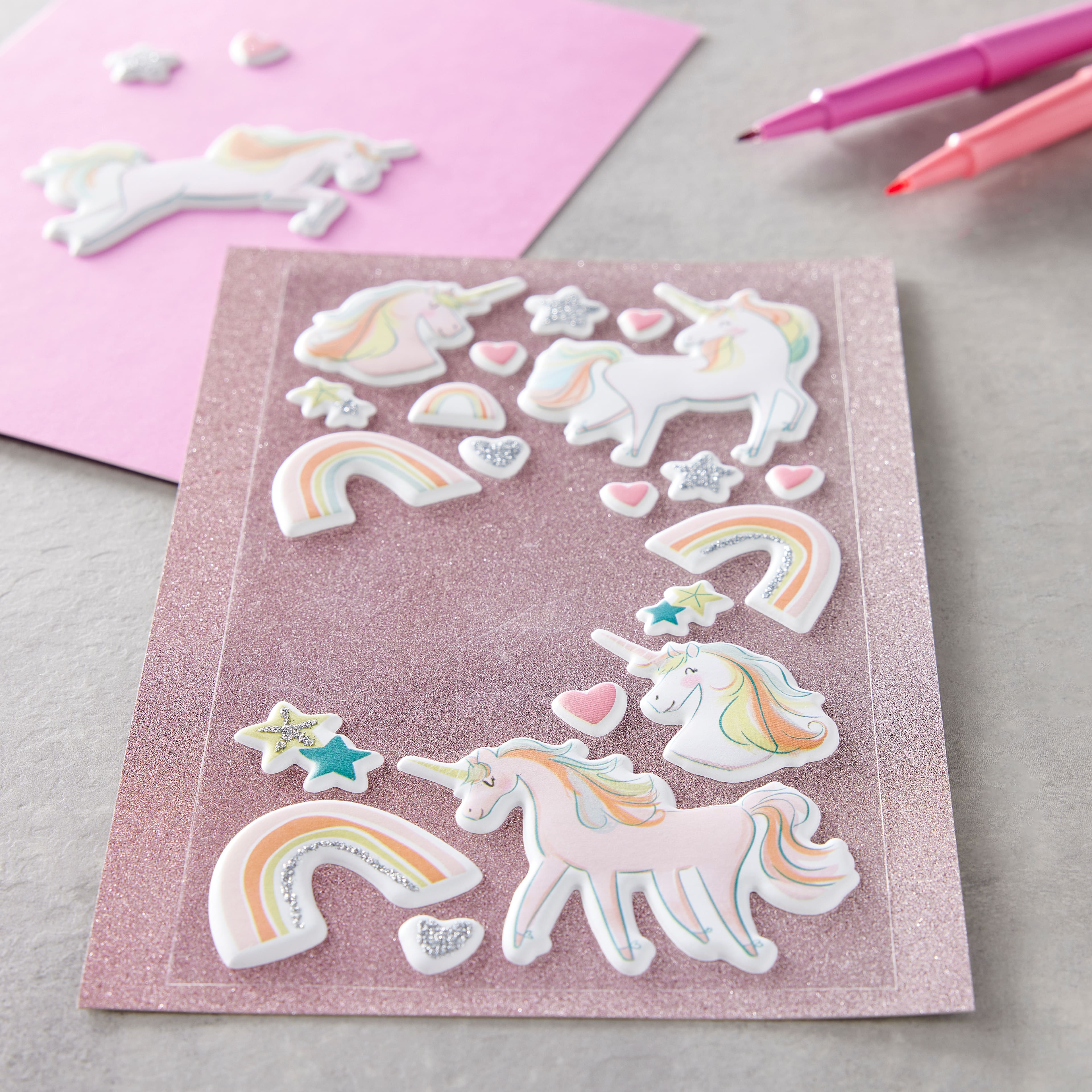 Unicorns Puffy Stickers by Recollections™