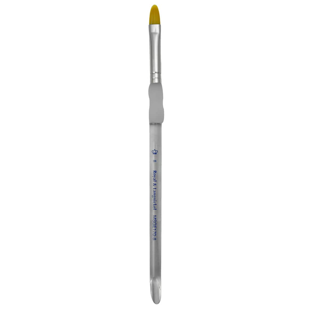 12 Pack: Royal & Langnickel® Soft-Grip™ Golden Taklon Short Handle Filbert Brush