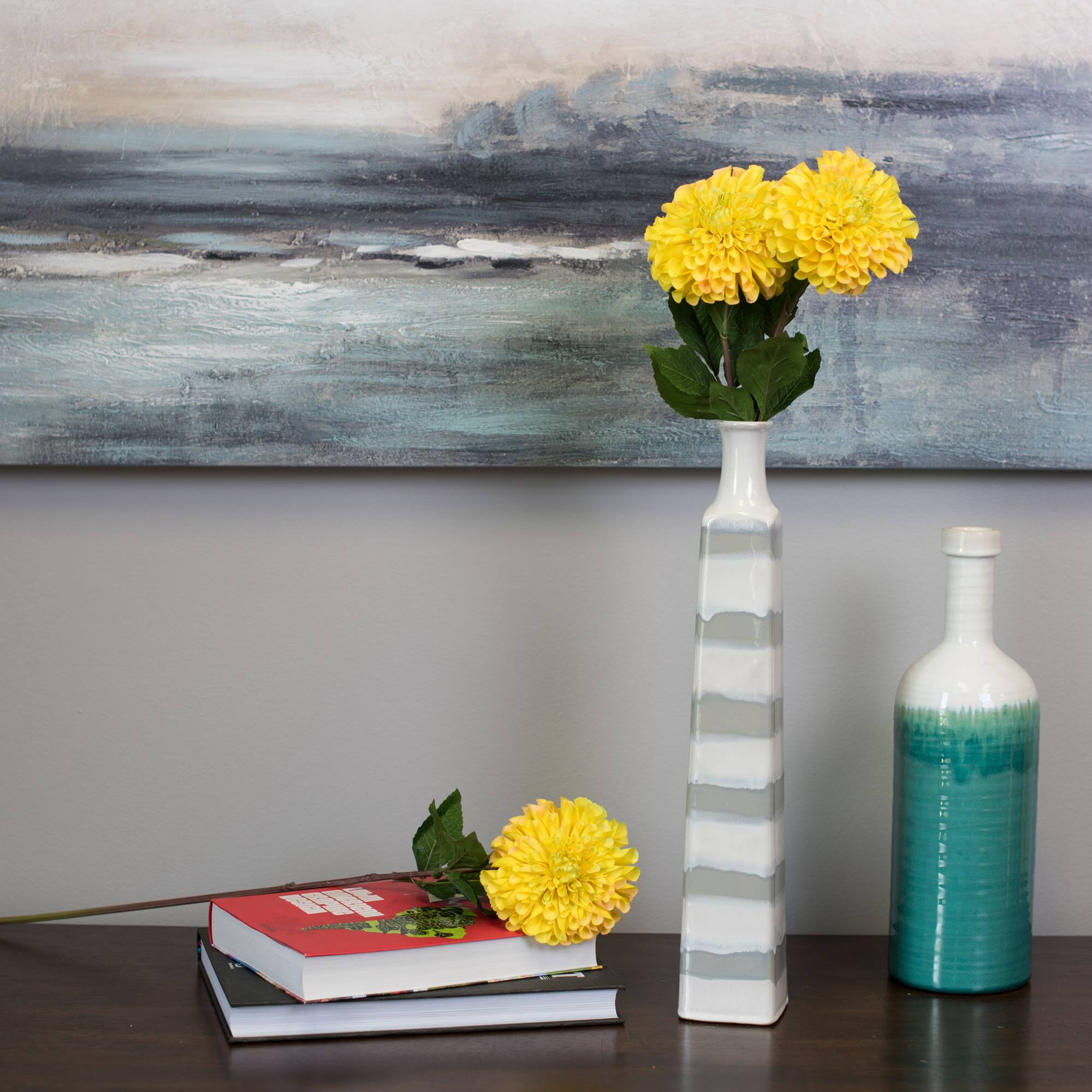 Yellow Zinnia Artificial Stem, 3ct.