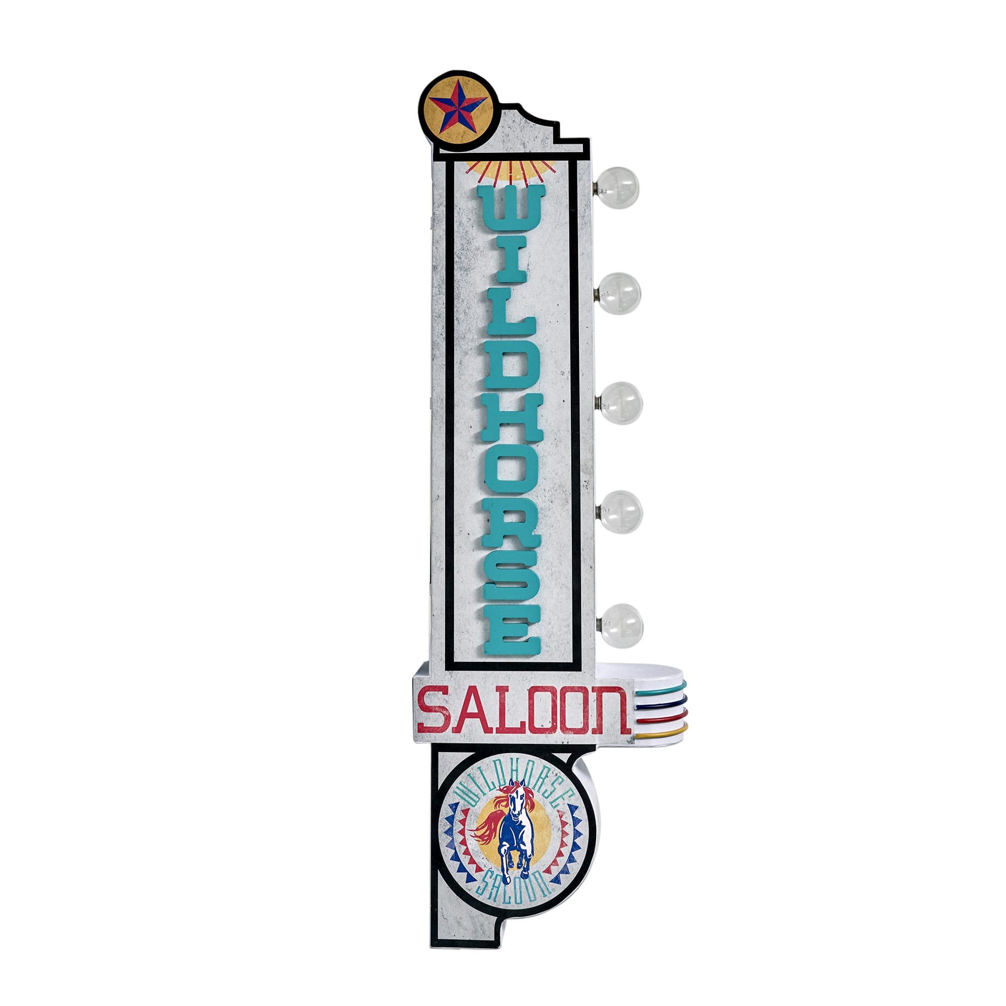 American Art Decor Wildhorse Saloon LED Marquee Sign - 30.1" H x 9.5" L