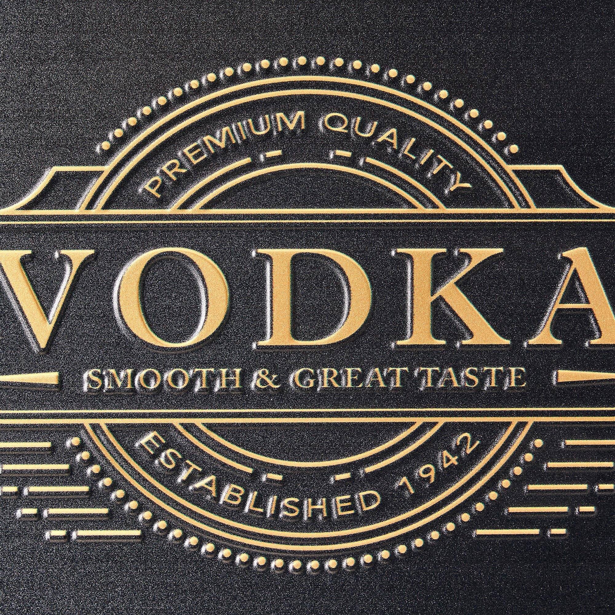 American Art Decor Vodka Metal Embossed Sign