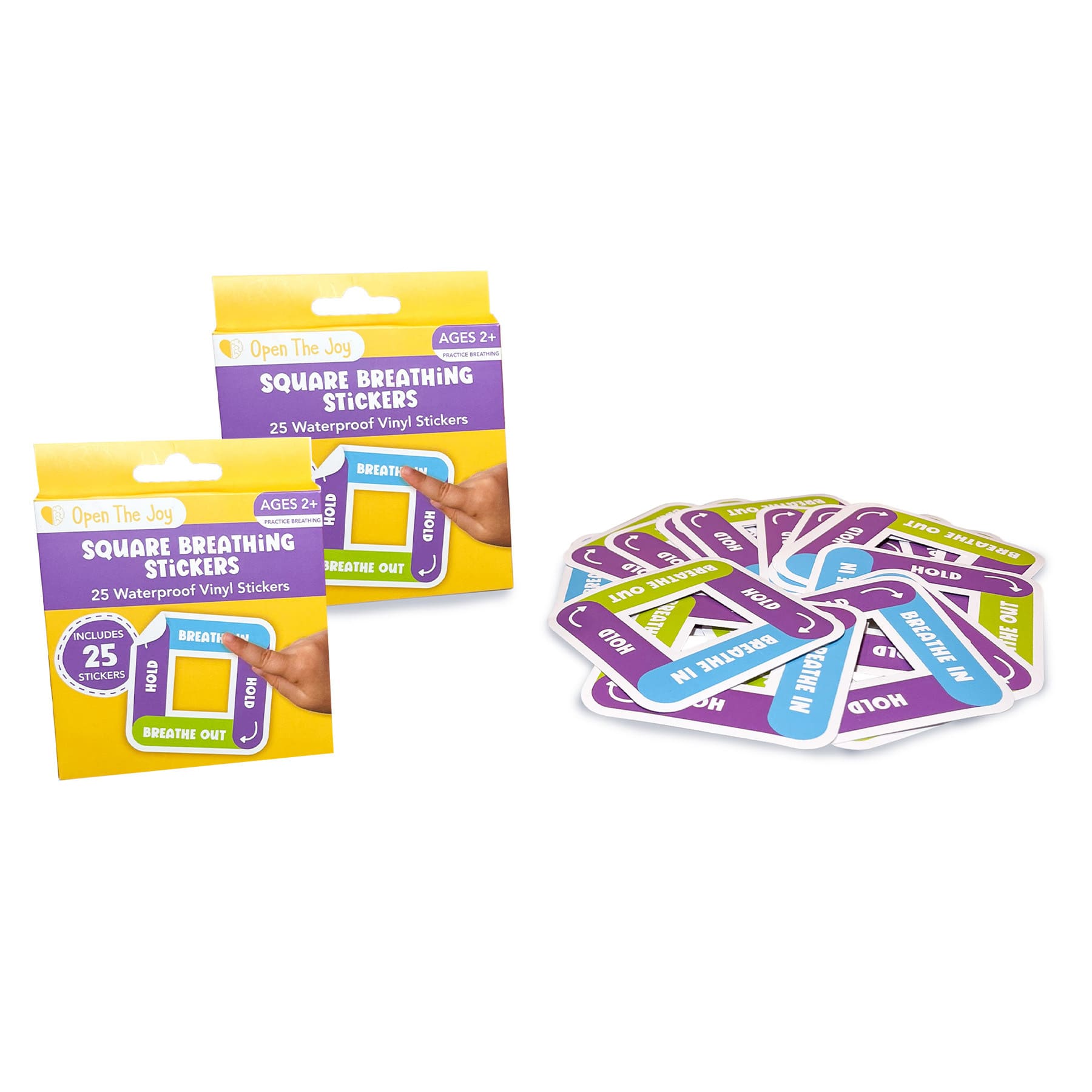 Square Breathing Sticker Packs, 2ct.