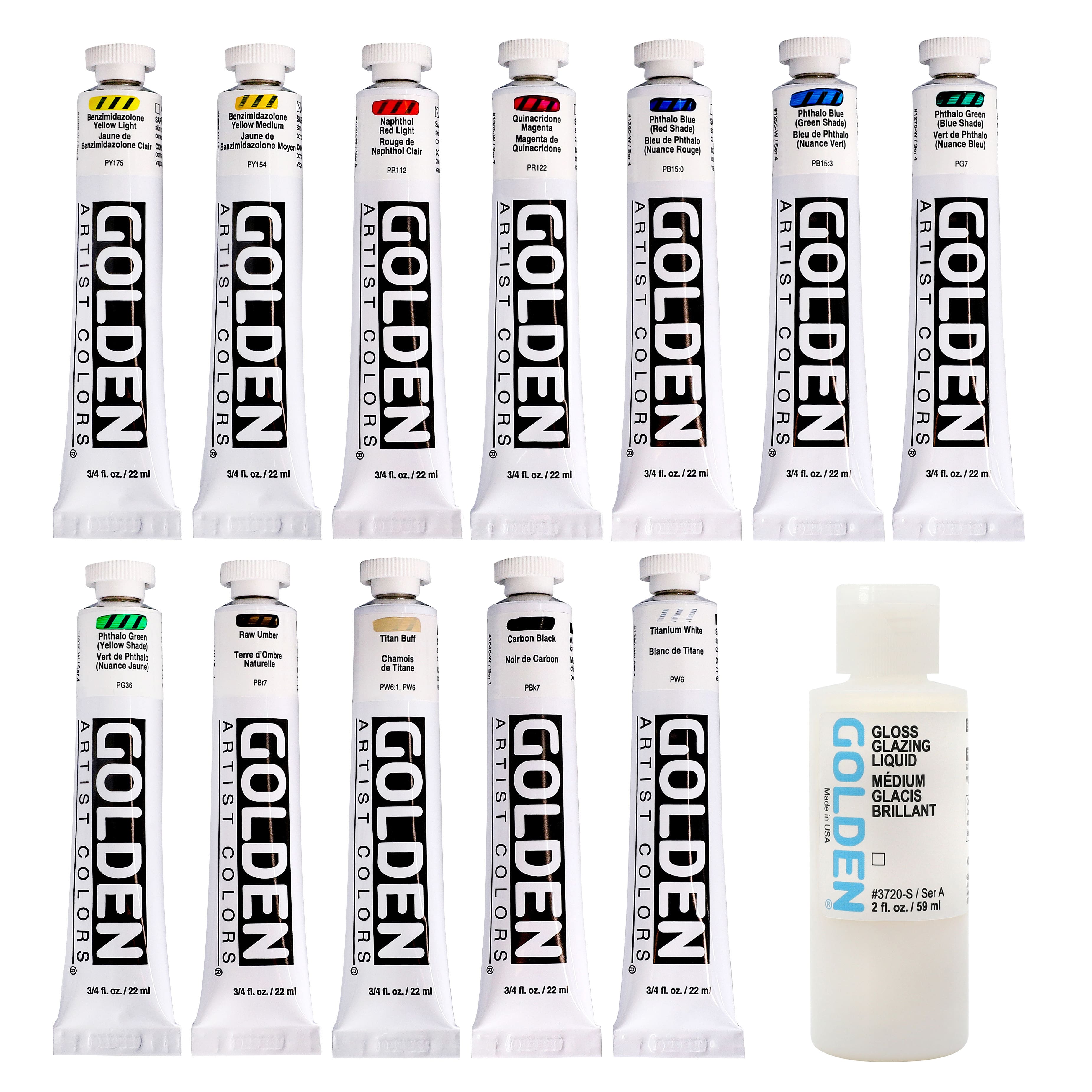 Golden® Heavy Body Acrylic 12 Colour Mixing Set