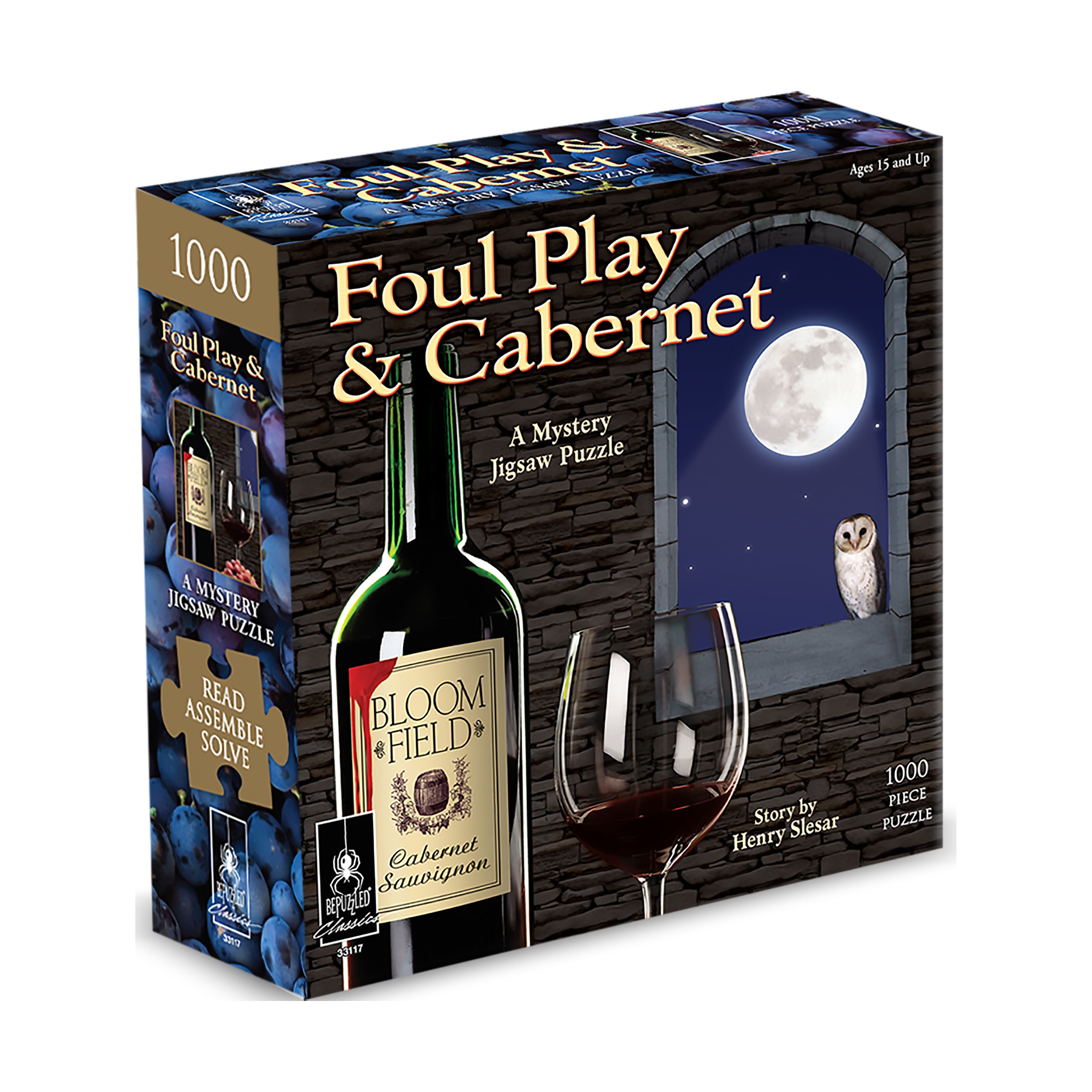 BePuzzled® Foul Play & Cabernet Classic Mystery 1000 Piece Jigsaw Puzzle