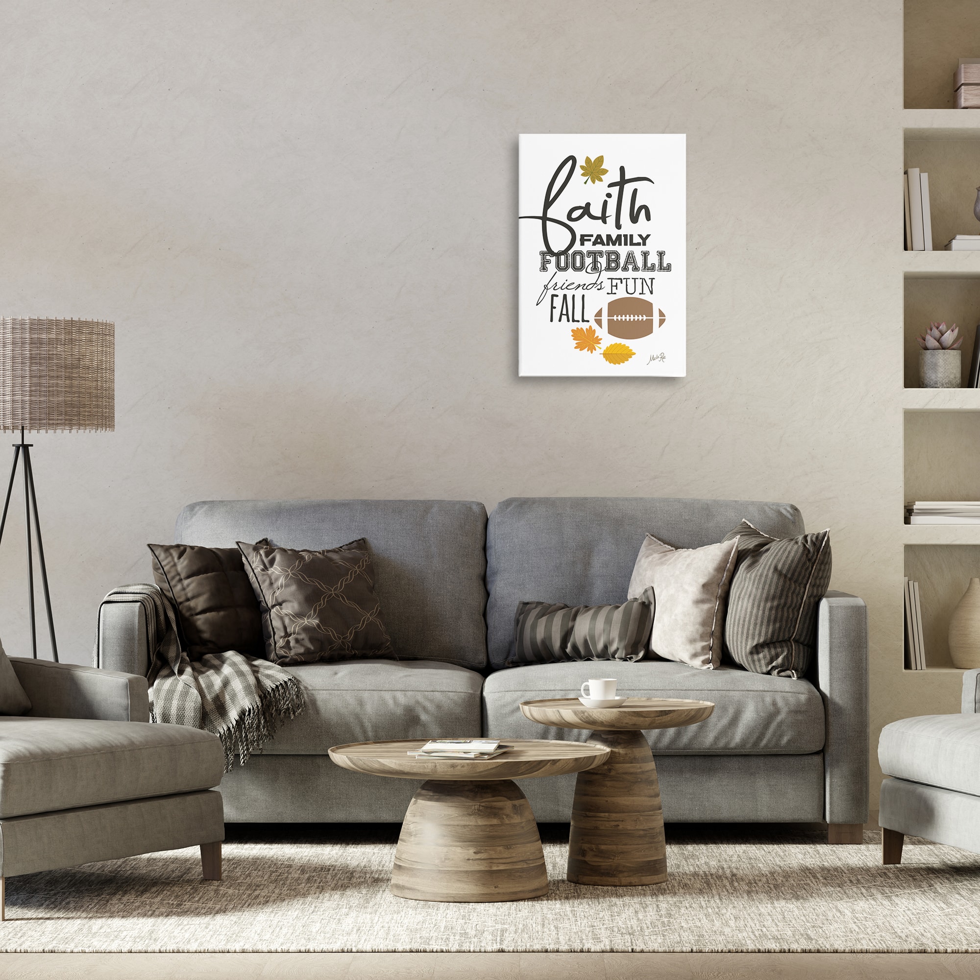 Stupell Industries Faith Family Football Canvas Wall Art