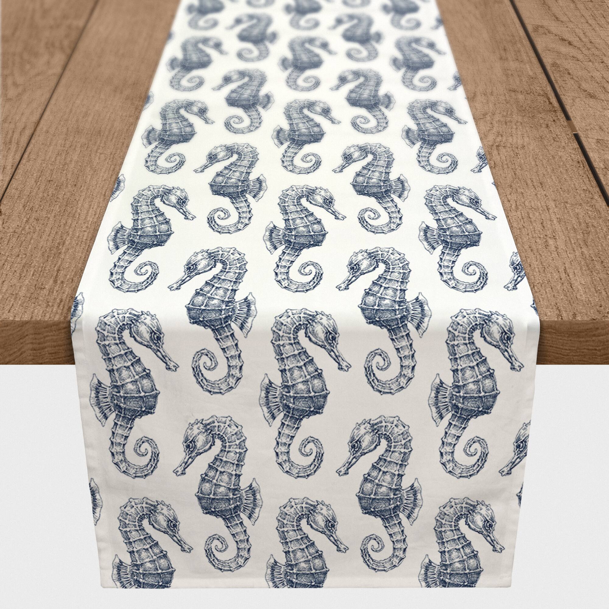 Seahorses Outdoor Table Runner