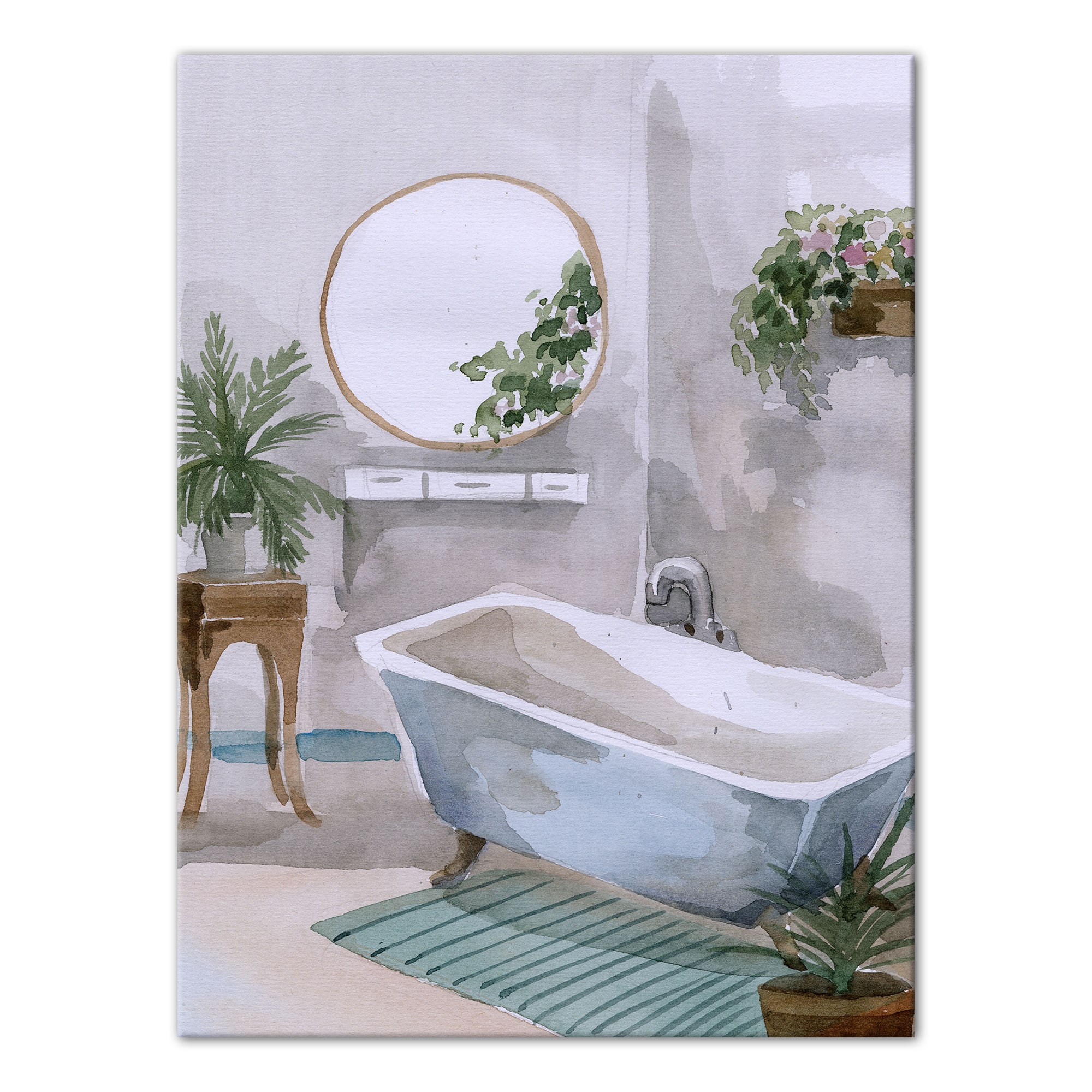 Soaker Tub 12" x 16" Canvas Wall Art