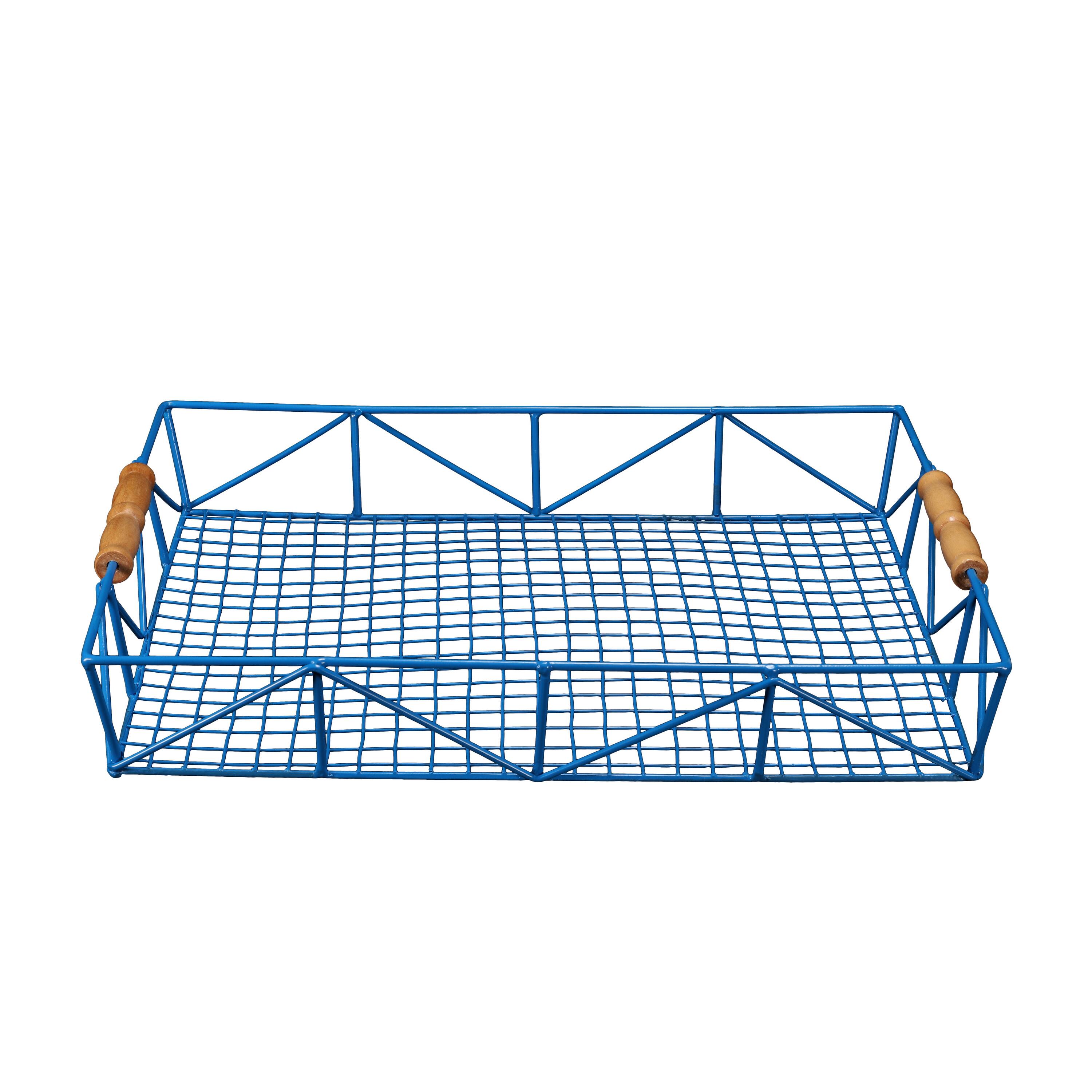 6 Pack: 14.5" Blue Wire Tray with Carrying Handles
