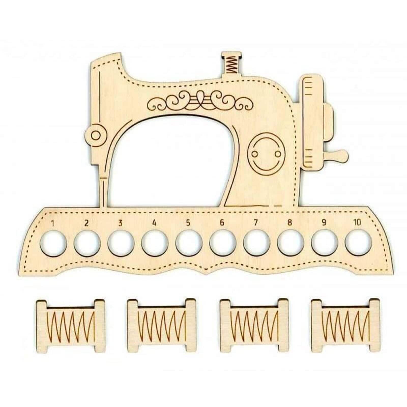 MP Studia OP-037 Sewing Machine with 4 Spools Mouline Thread Organizer