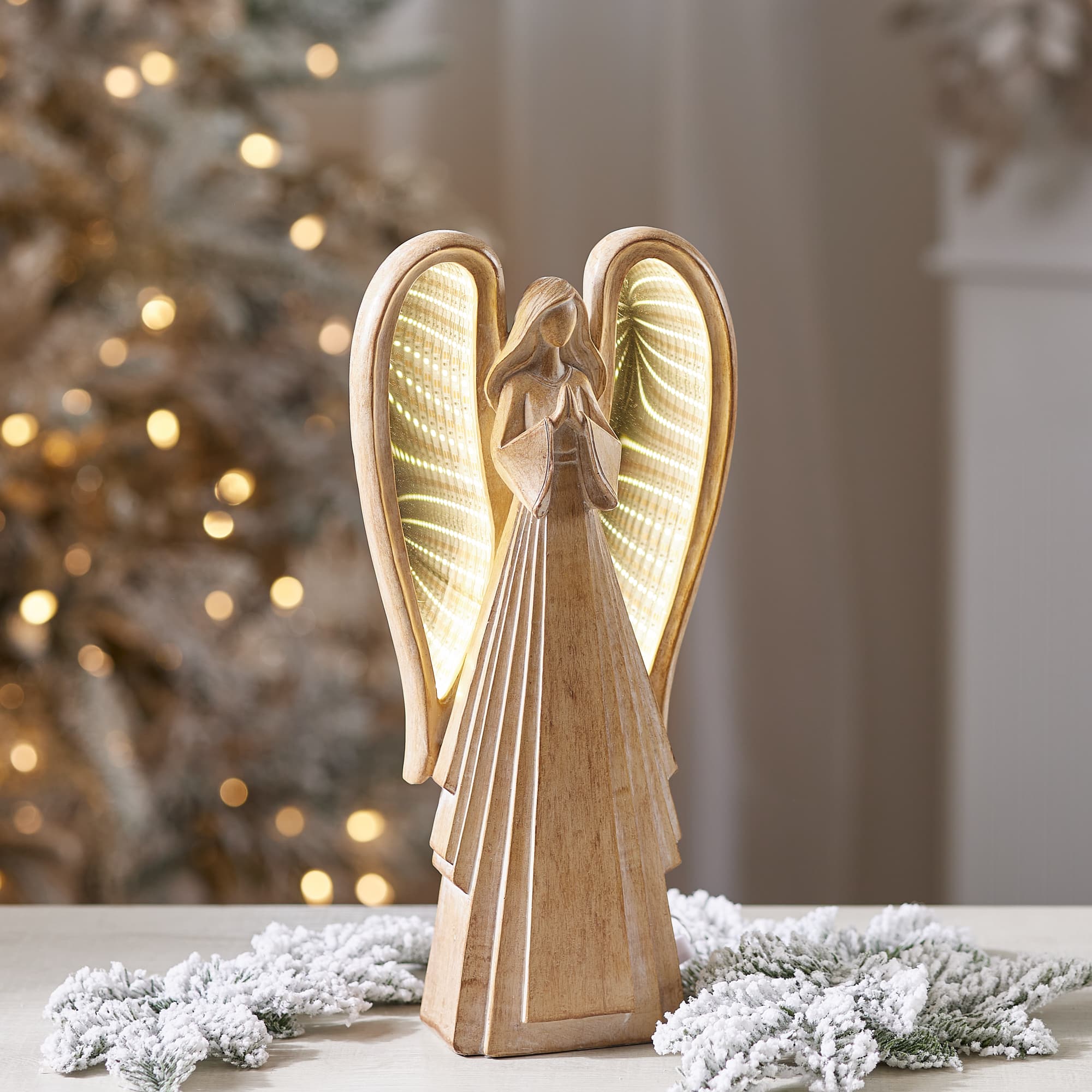 Melrose 15.5" Angel with EkkoLight Wings Figurine
