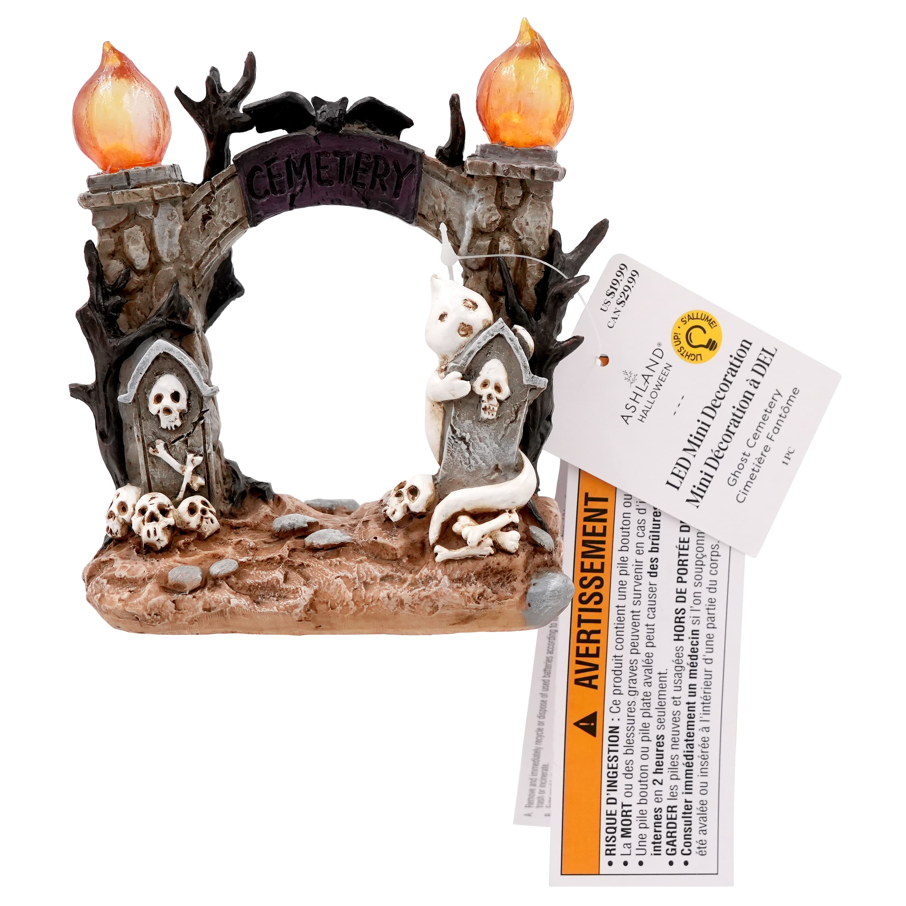 5.25" Ghost Cemetery LED Mini Decoration by Ashland®