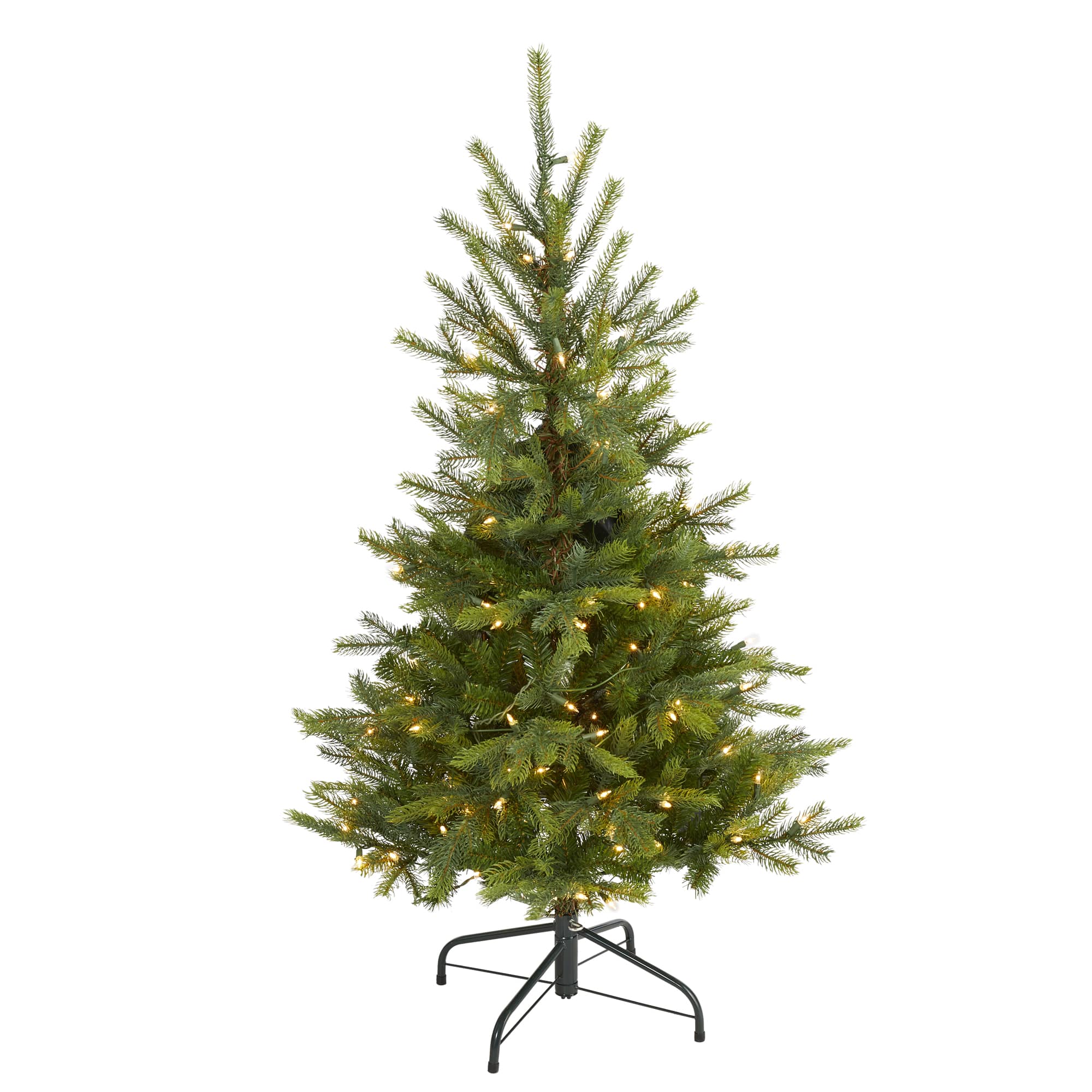 4ft. Pre-Lit North Carolina Spruce Artificial Christmas Tree, Clear LED Lights