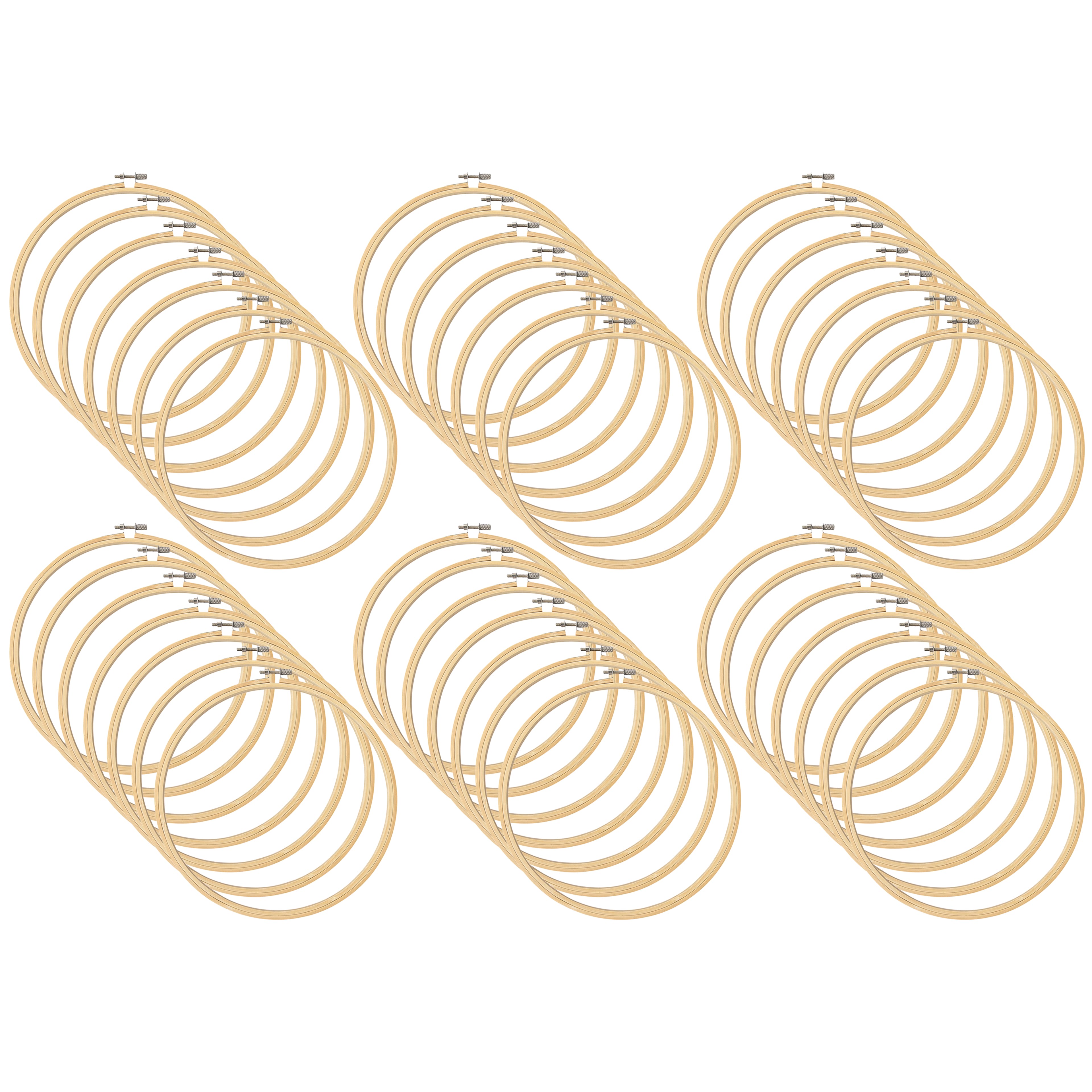 36 Pack: 9" Wooden Embroidery Hoop by Loops & Threads™