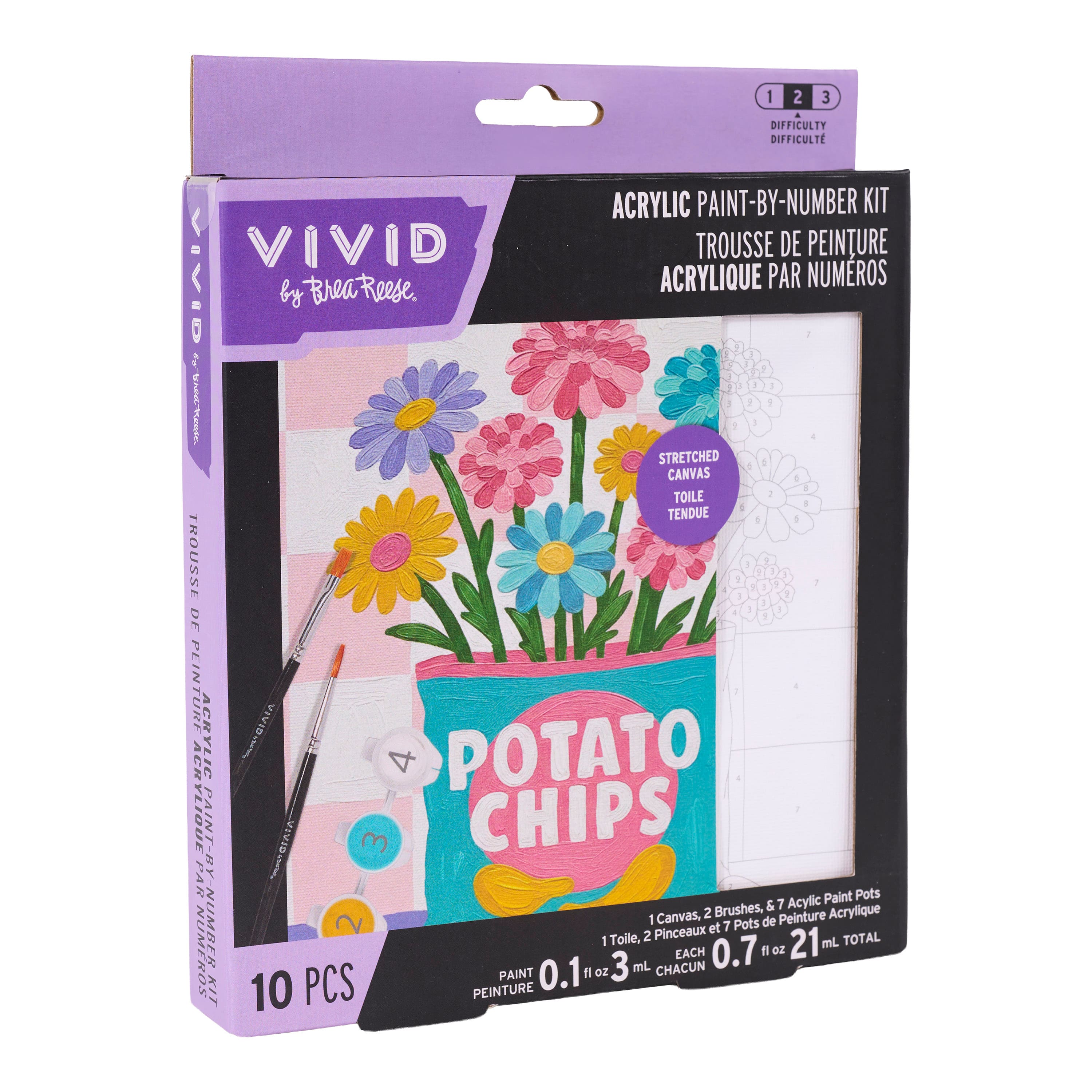 Vivid by Brea Reese® Bag of Chips Acrylic Paint-by-Number Kit