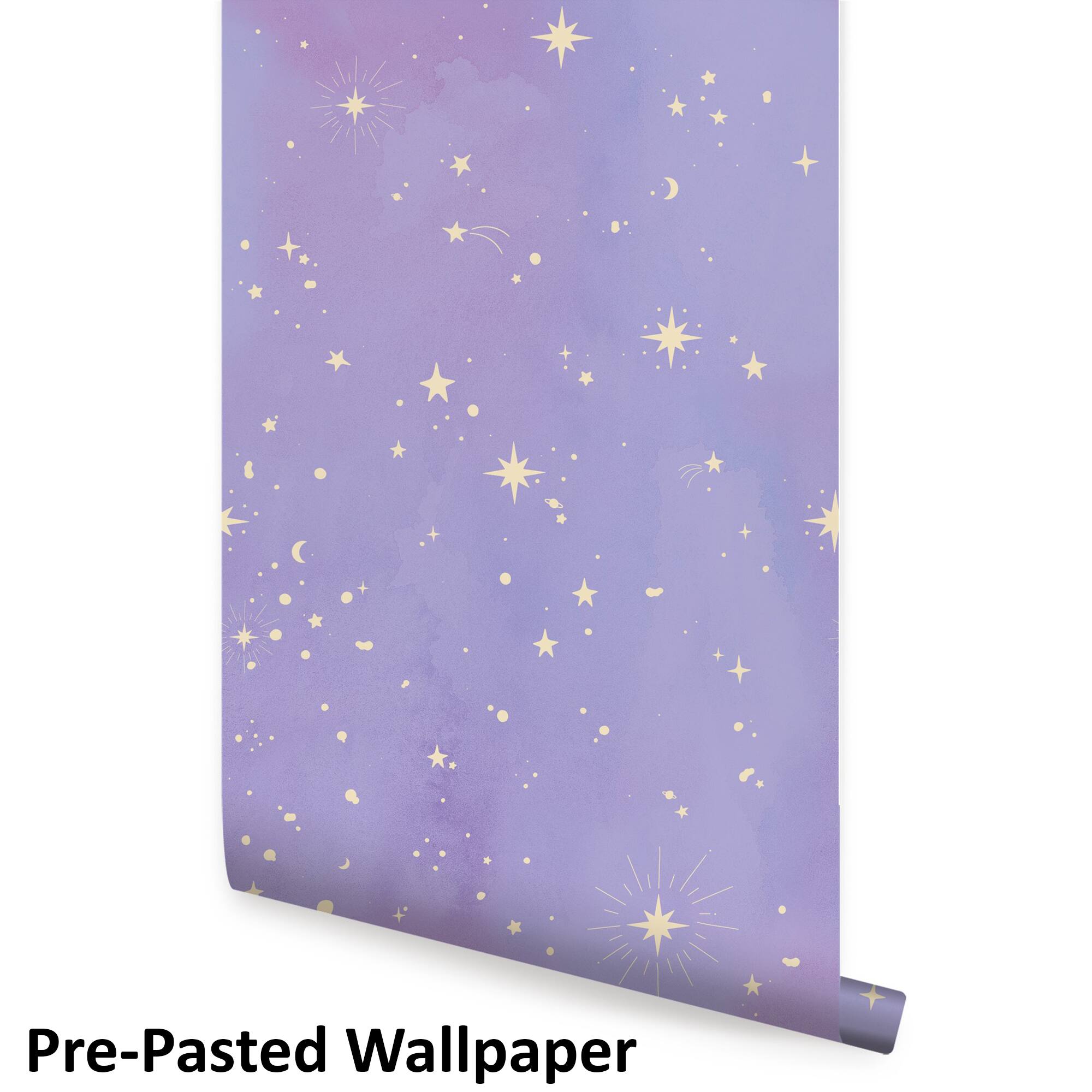 Simple Shapes Dreamscape Stars Pre-pasted Wallpapers, 2ct.