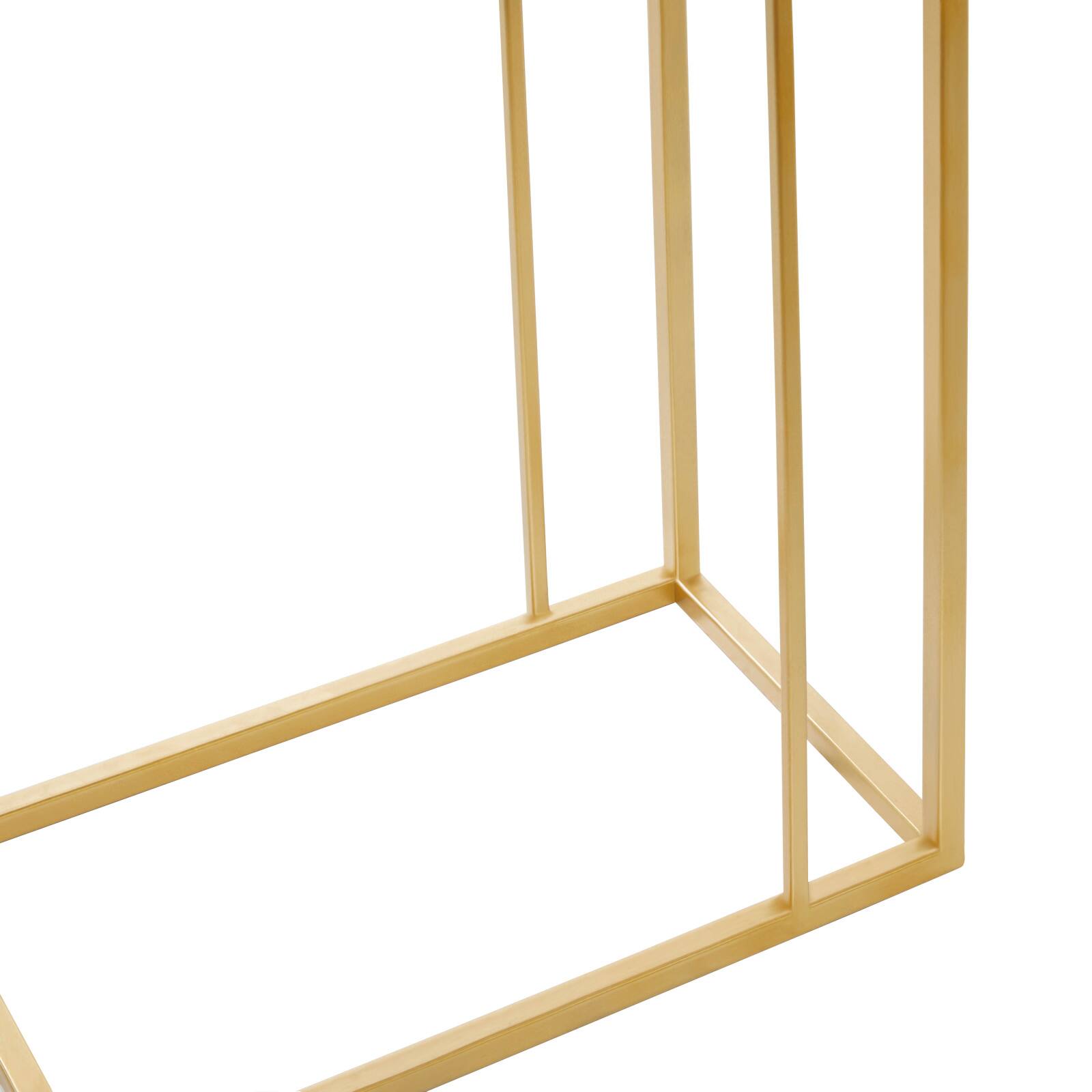25" Gold Metal Contemporary Accent Table