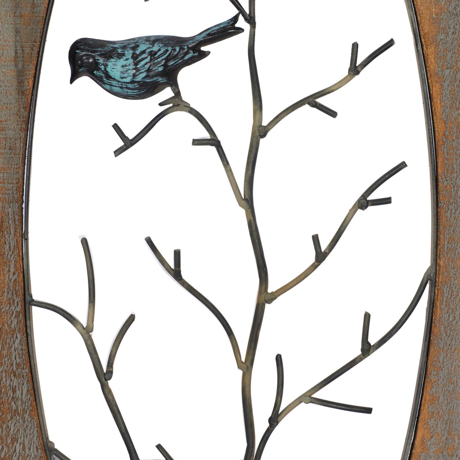 36" Brown Wood Rustic Birds Wall Decor, 2ct.