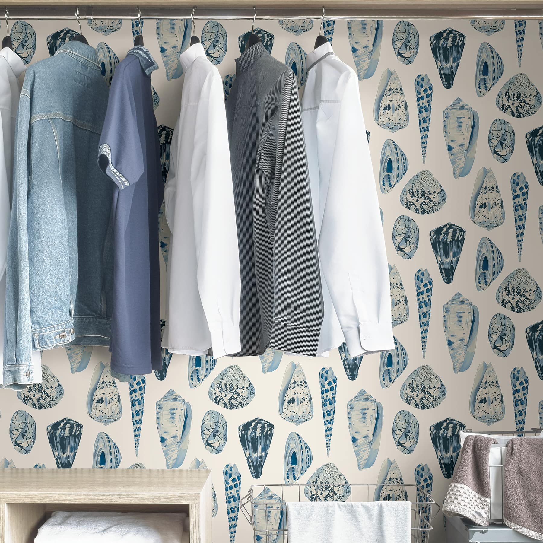Scalamandre Porcelain Coquina Peel & Stick Wallpaper