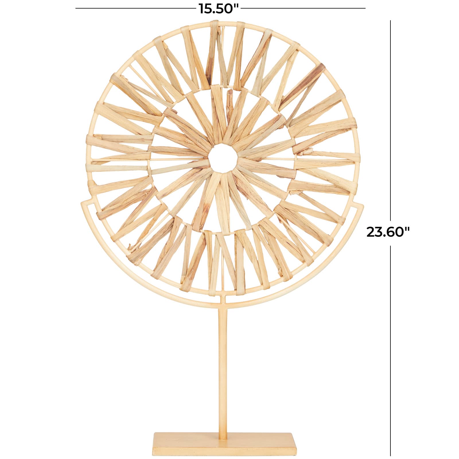 24" Natural Starburst Geometric Sculpture