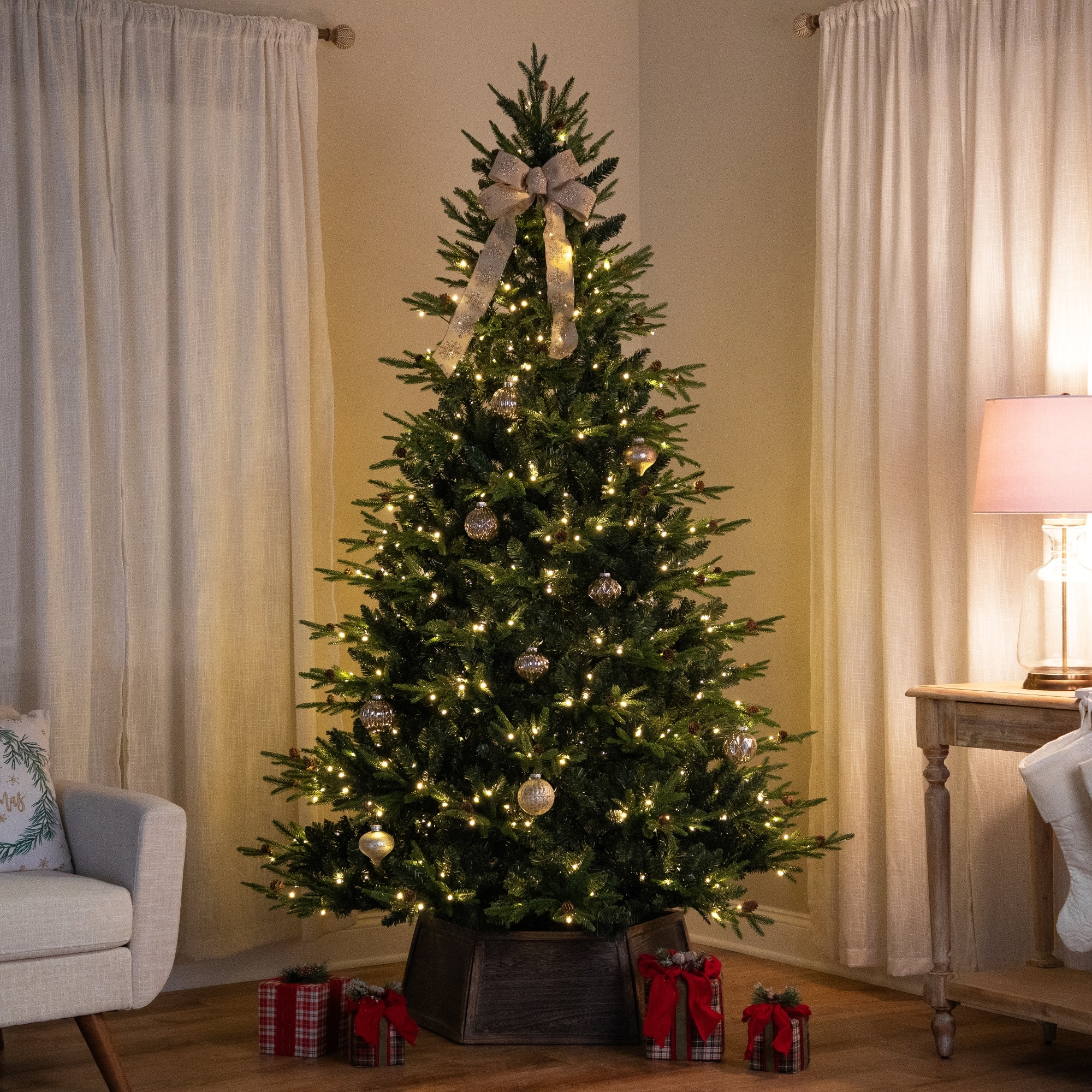 7.5ft. Pre-Lit Real Touch™ Shenandoah Pine Artificial Christmas Tree, Warm White LED Lights