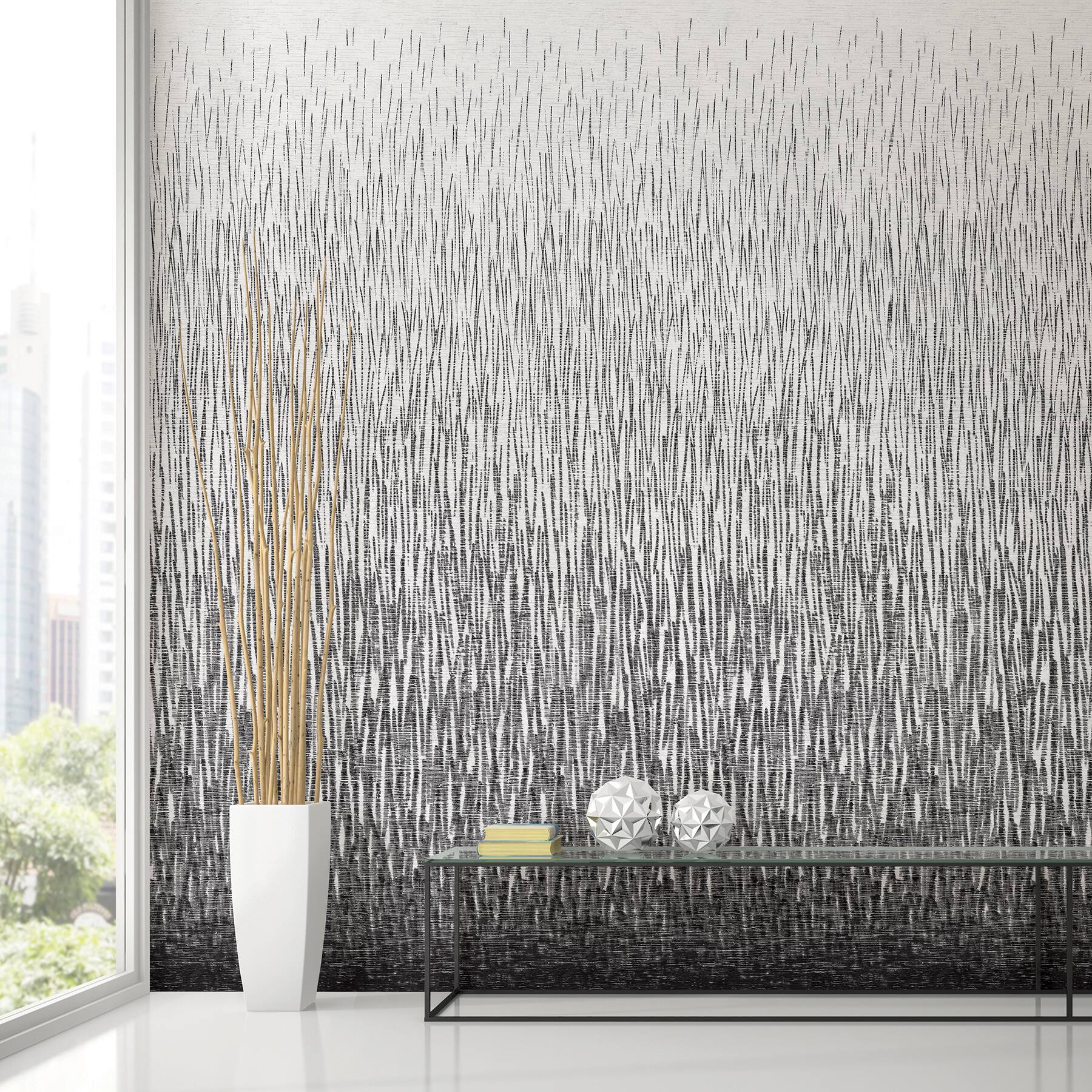 A-Street Prints Amaya Black Wall Mural