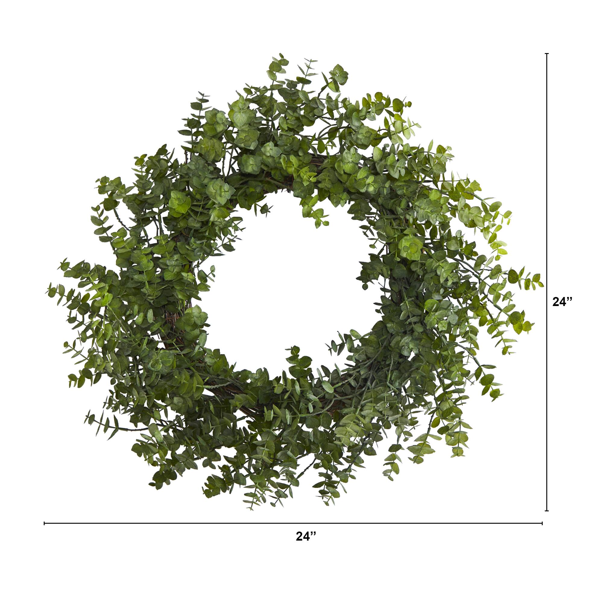 24'' Green Eucalyptus Wreath