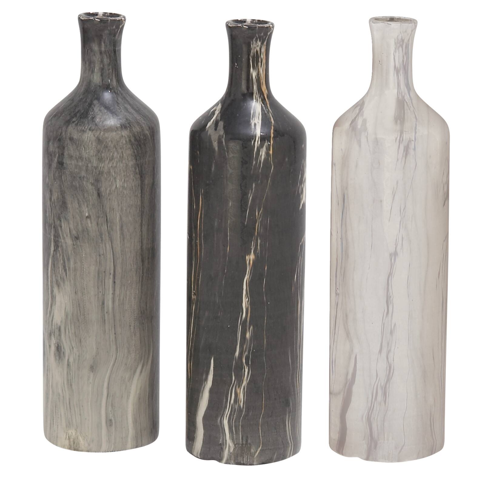 CosmoLiving by Cosmopolitan Multicolor Stoneware Contemporary Vase Set