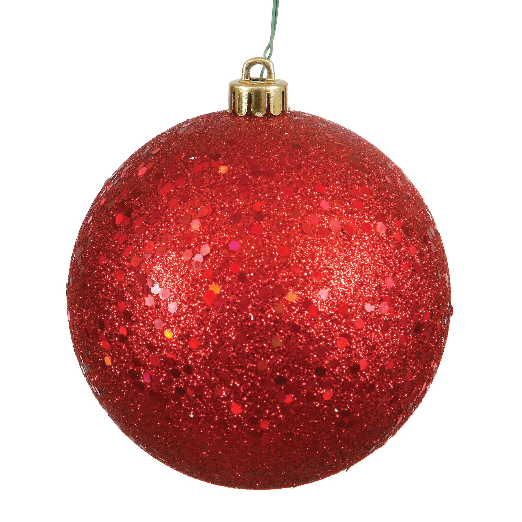 Vickerman Red Sequin Ball Ornaments, 4ct.