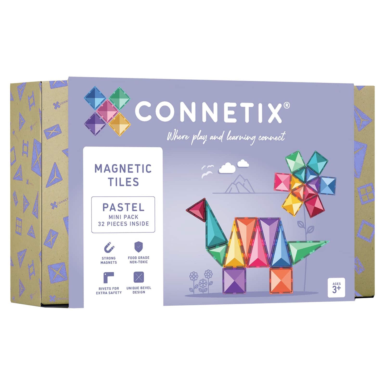 Connetix® Pastel Magnetic Tiles Mini Pack, 32ct.